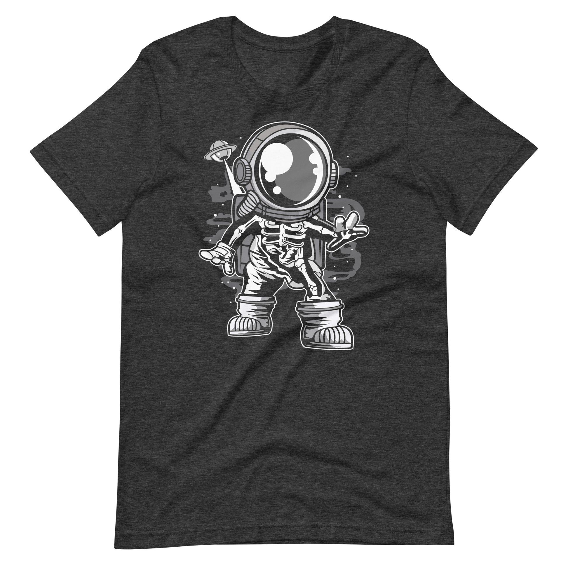 Astronaut Space Skeleton - Men's t-shirt - Dark Grey Heather Front