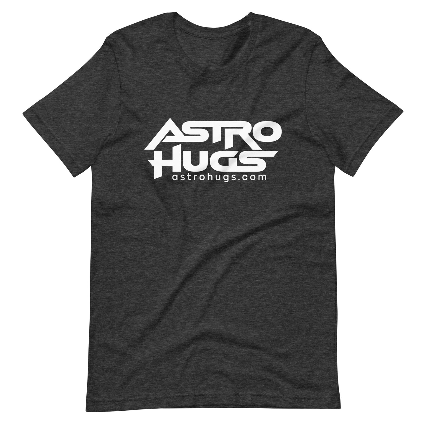 Astro Hugs White Logo - Men's t-shirt - Dark Grey Heather Front White Logo