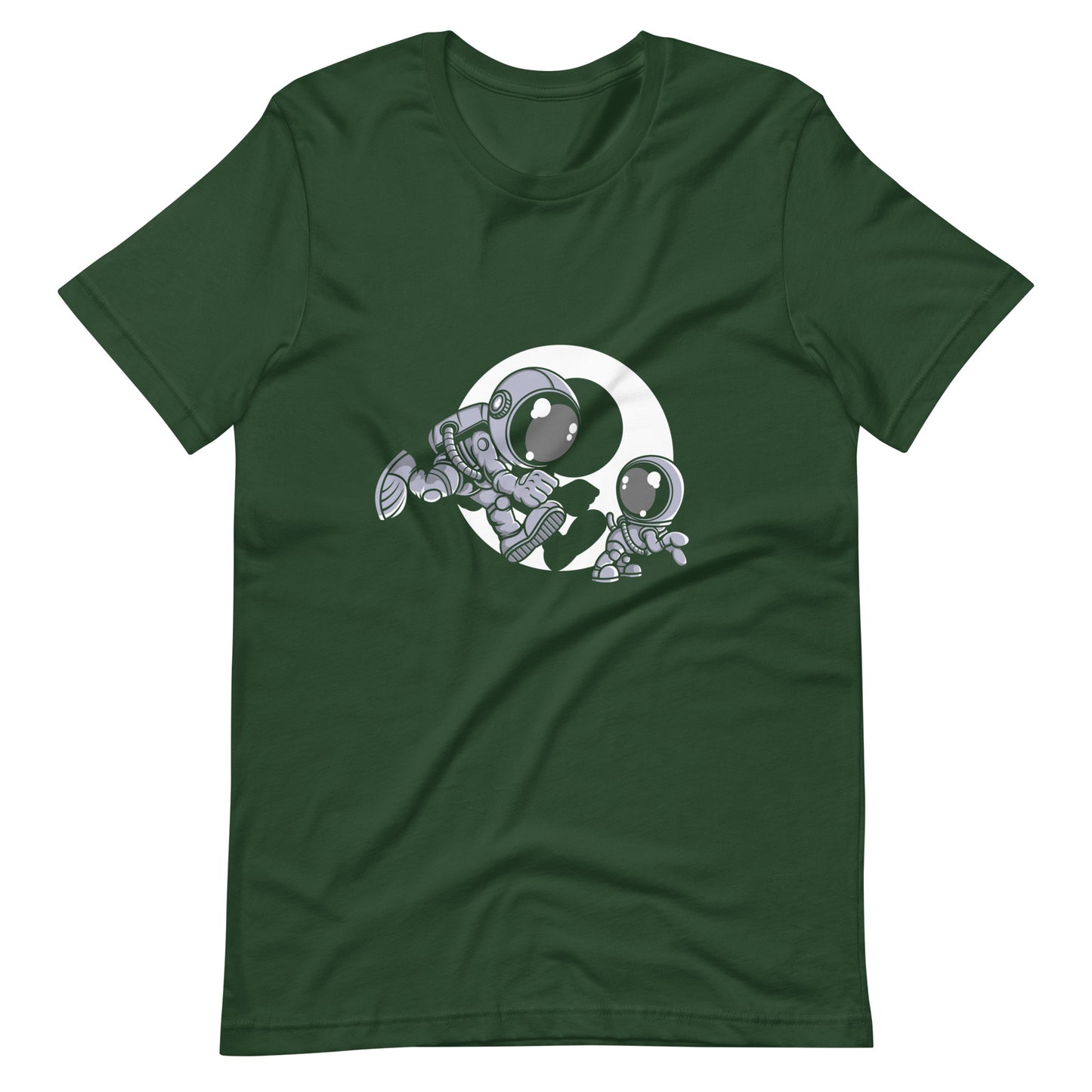 Astronaut and Little Dog - Men's t-shirt - Forest Front