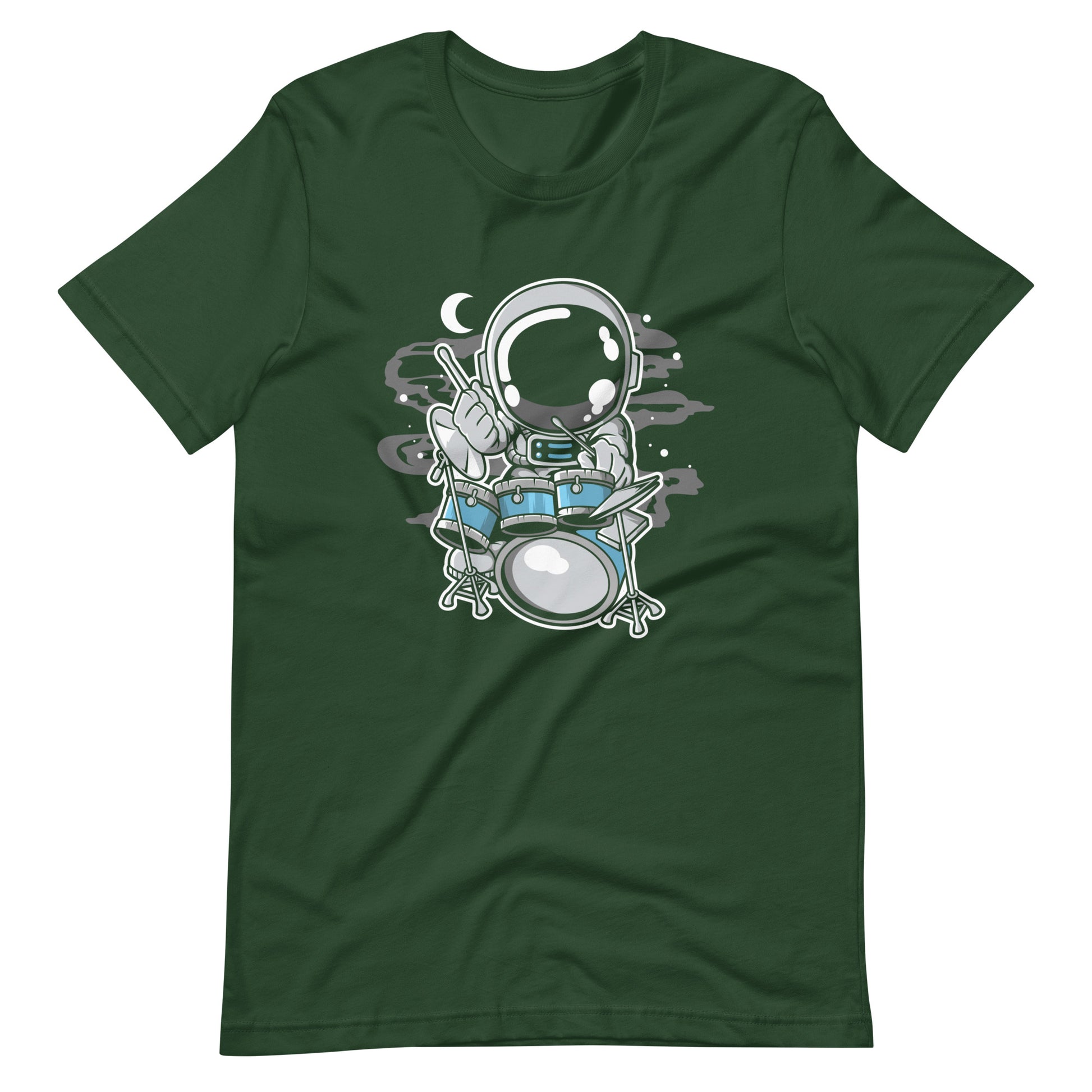 Astronaut Drummer - Men's t-shirt - Forest Front