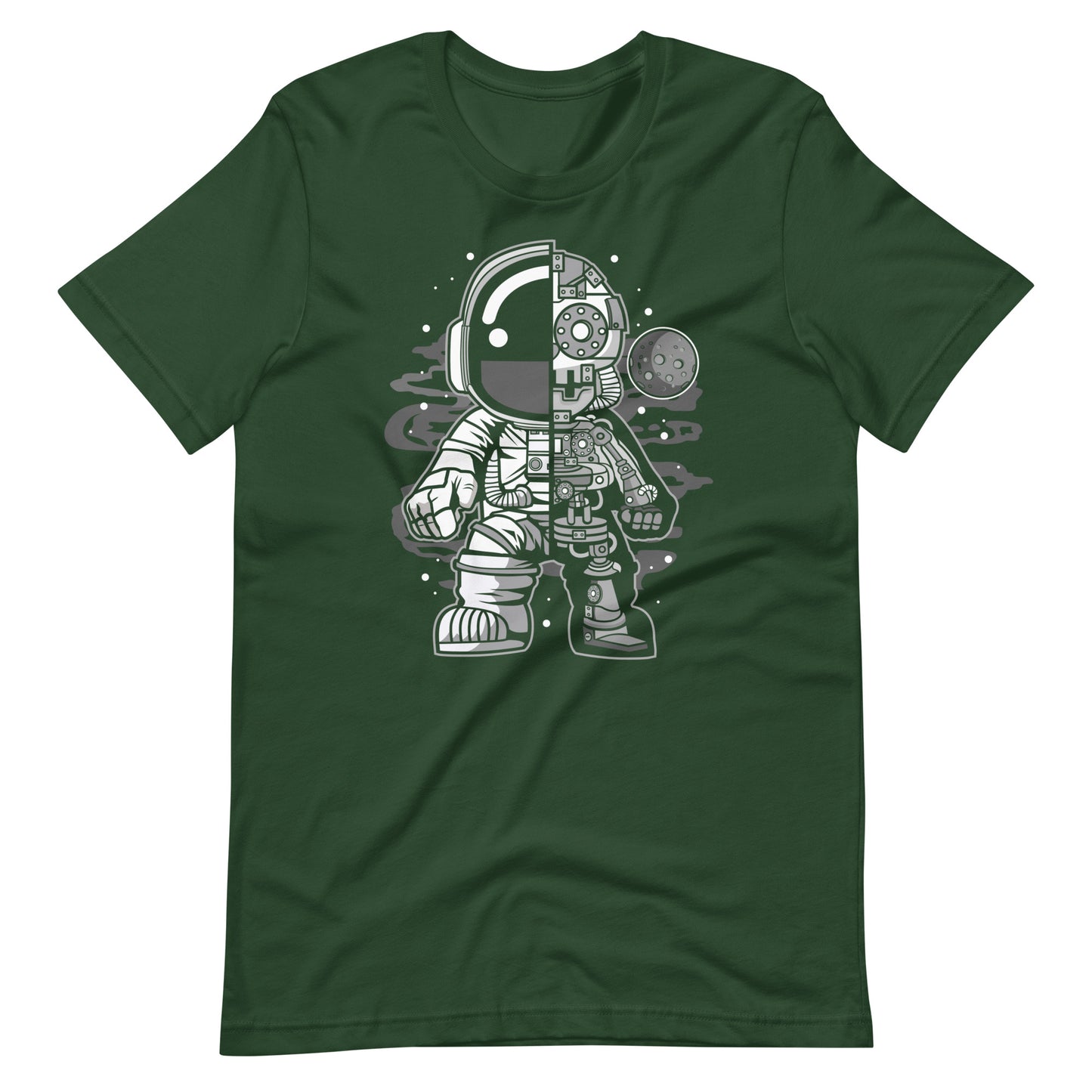 Astronaut Half Robot - Men's t-shirt - Forest Front