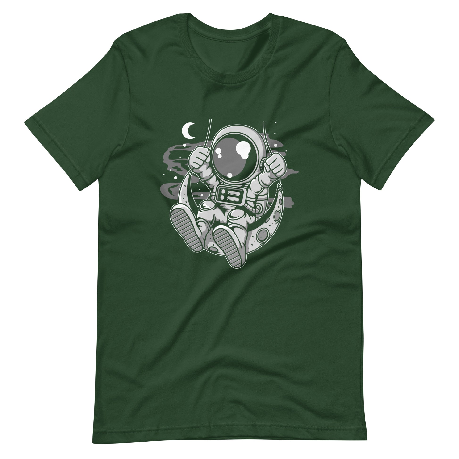 Astronaut Moon Swinger - Men's t-shirt - Forest Front