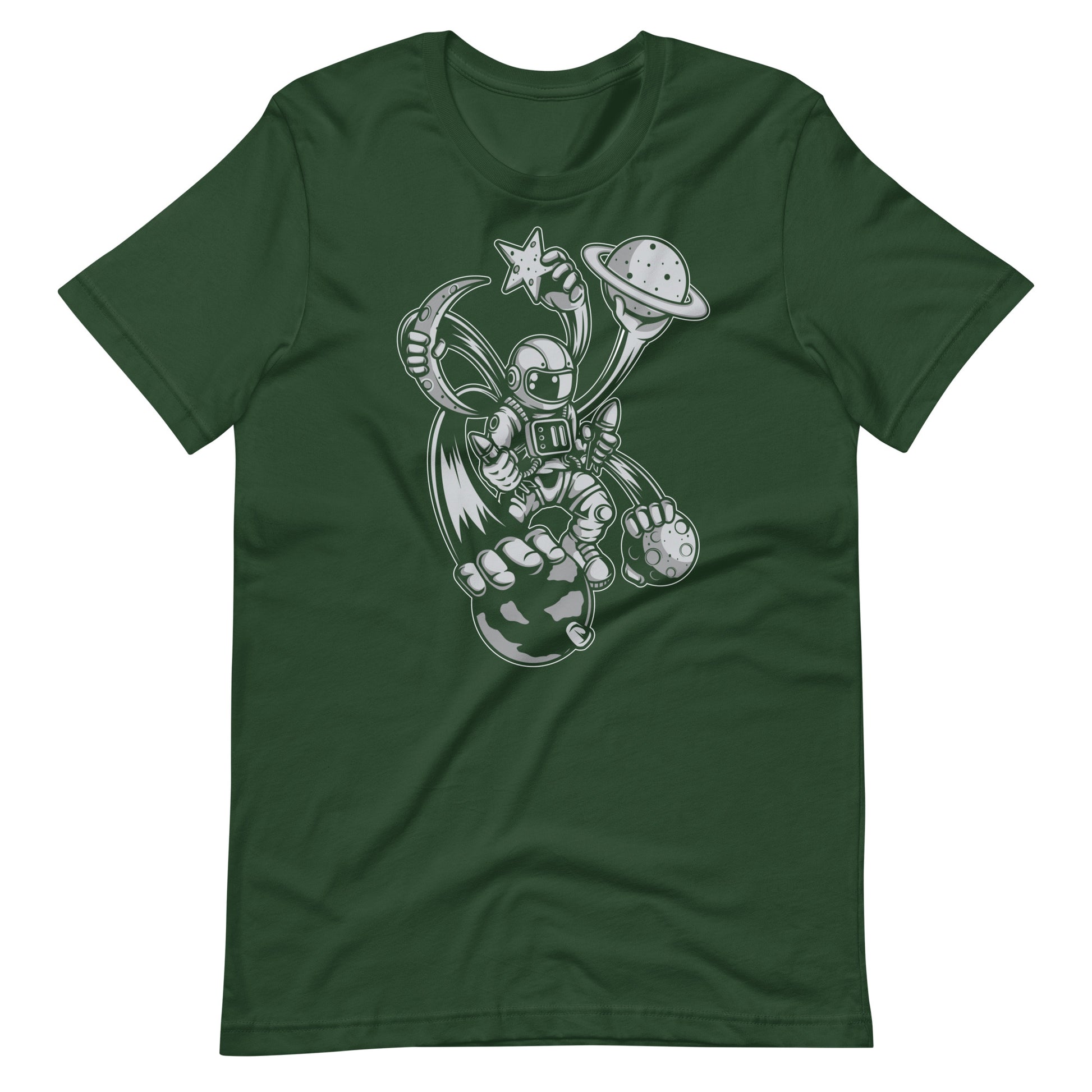 Astronaut Multiple Hands - Men's t-shirt - Forest Front