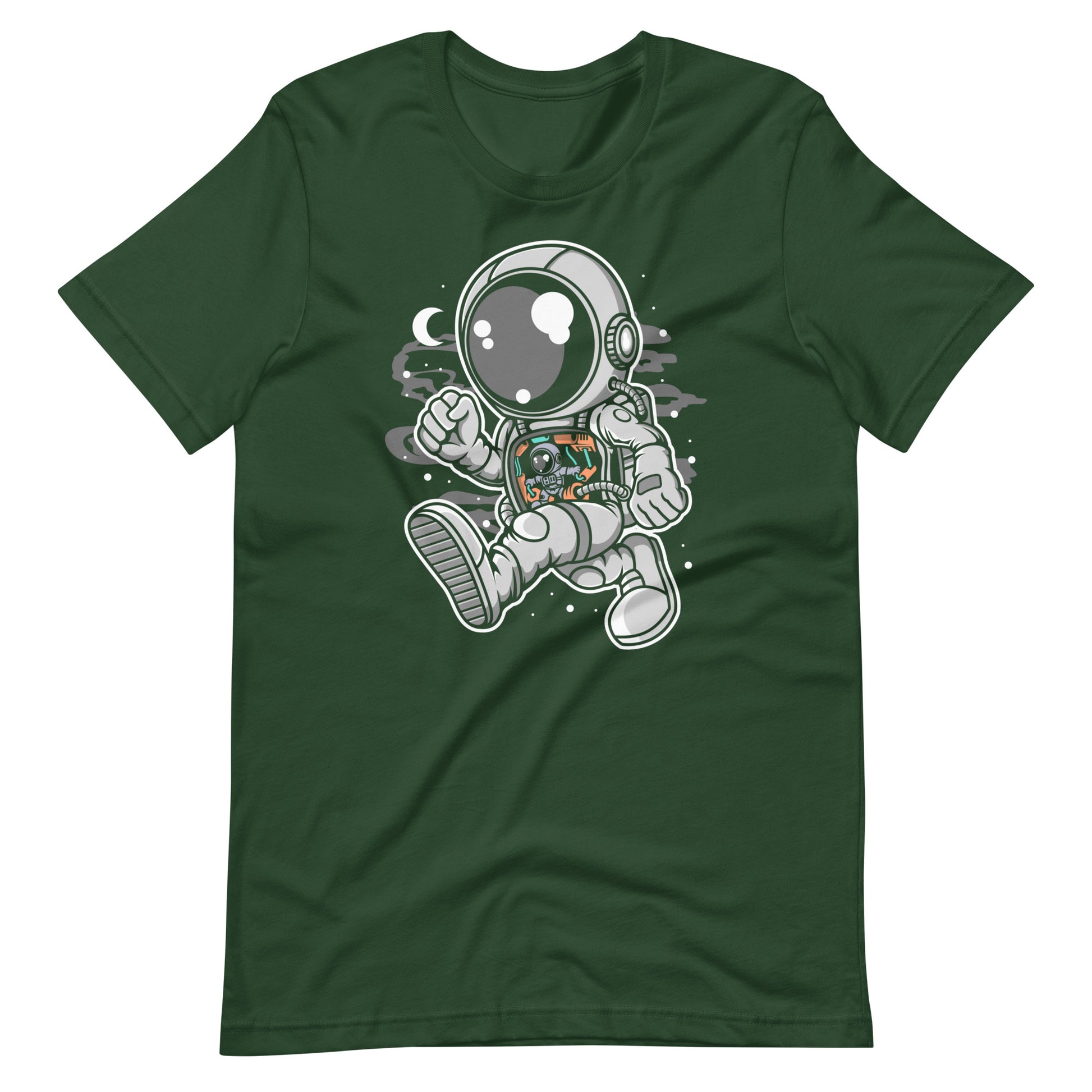 Astronaut Robotic Machine - Men's t-shirt - Forest Front