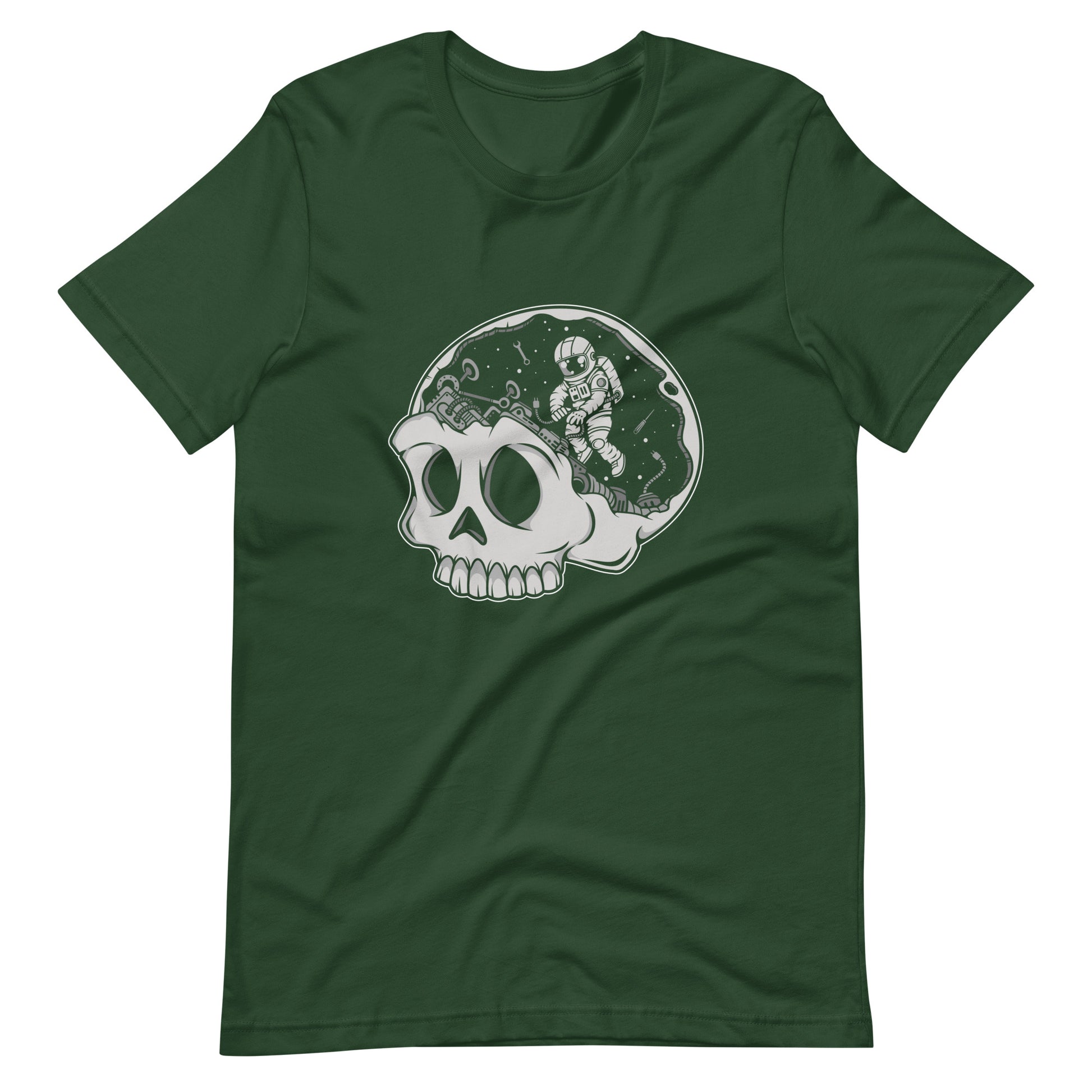 Astronaut Skull Brain - Men's t-shirt - Forest Front