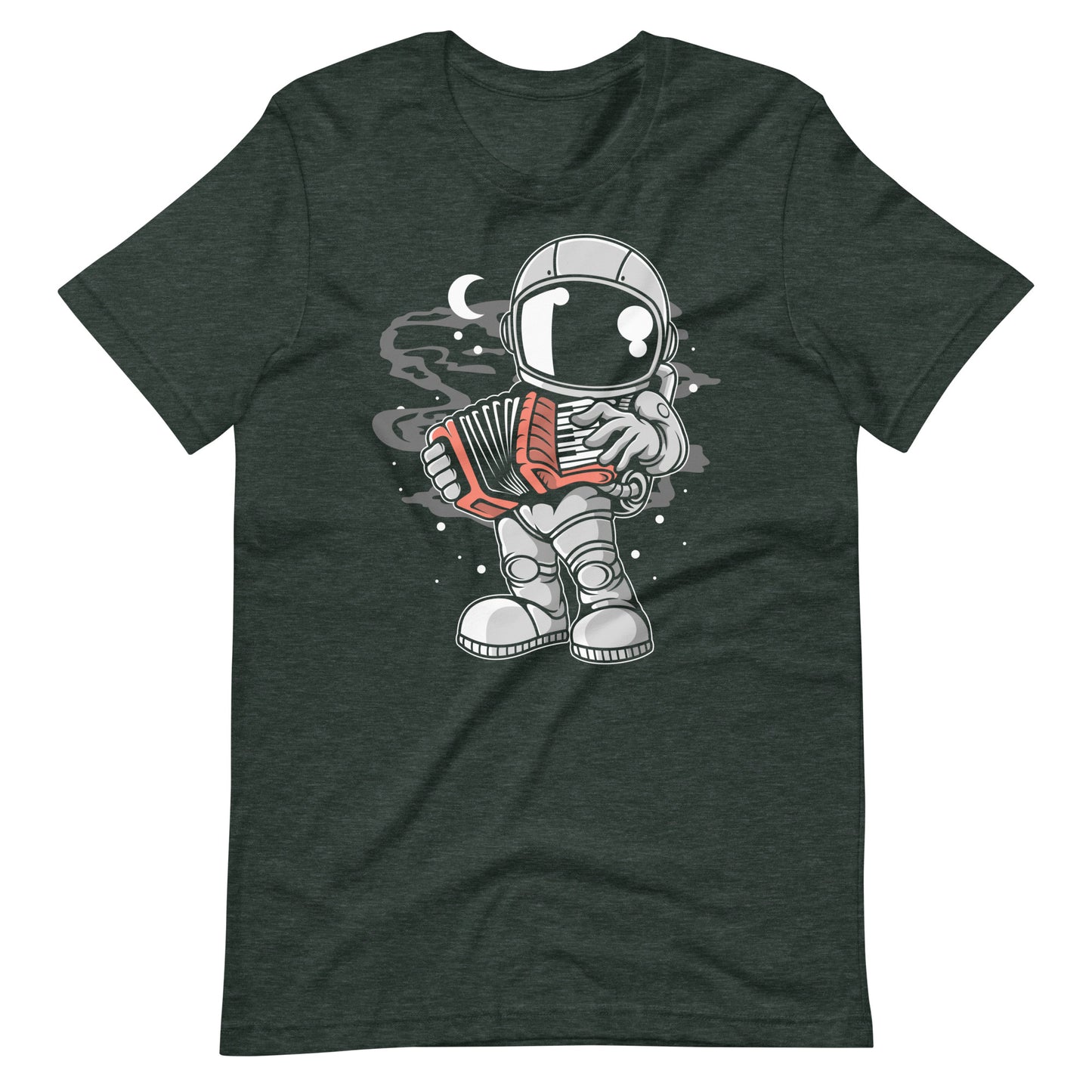 Astronaut Accordion - Men's t-shirt - Heather Forest Front