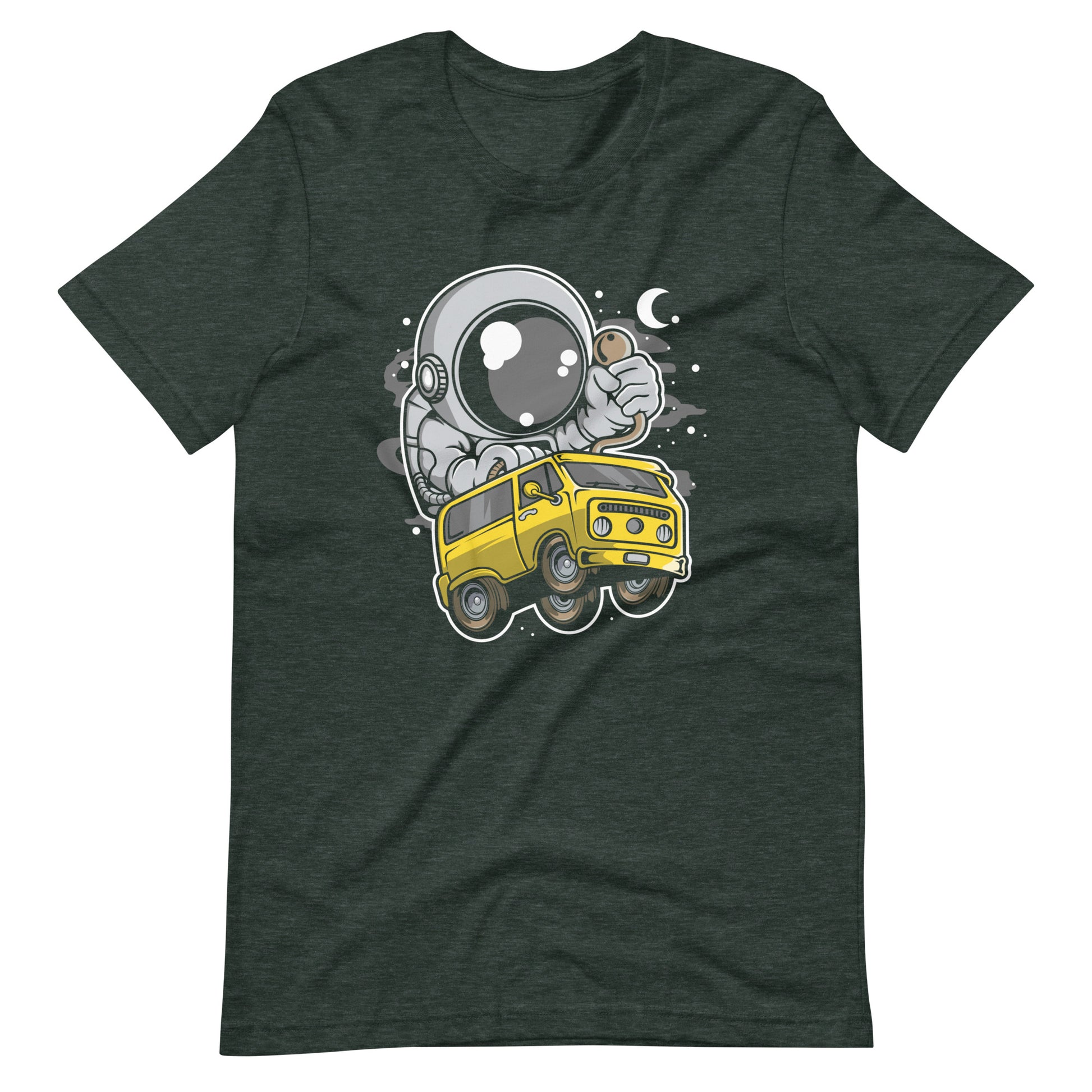 Astronaut Car Racer - Men's t-shirt - Heather Forest Front