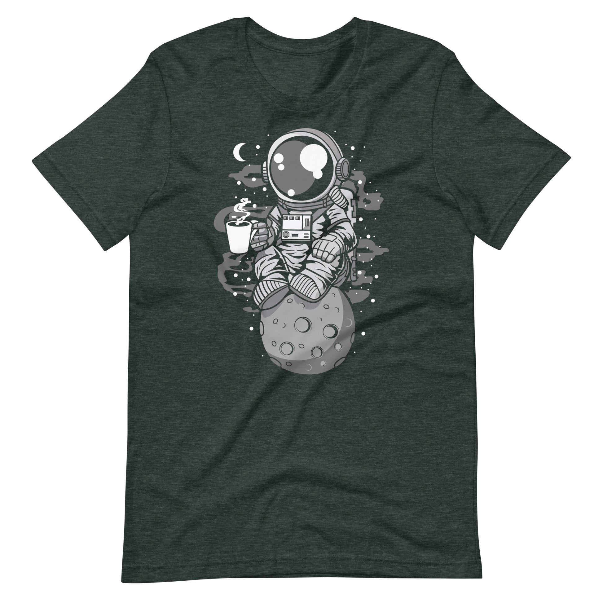 Astronaut Coffee - Men's t-shirt - Heather Forest Front