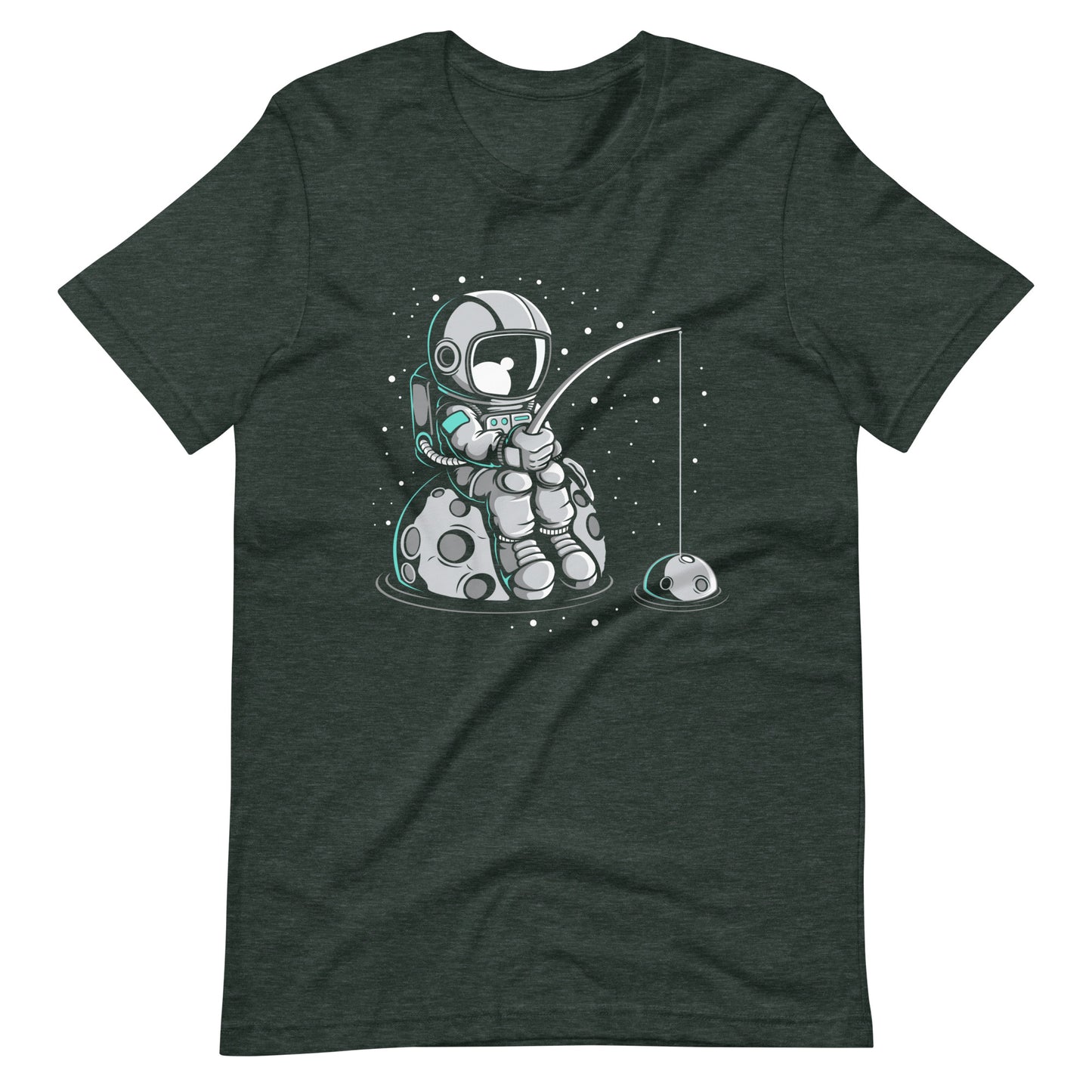 Astronaut Fishing 2 - Men's t-shirt - Heather Forest Front