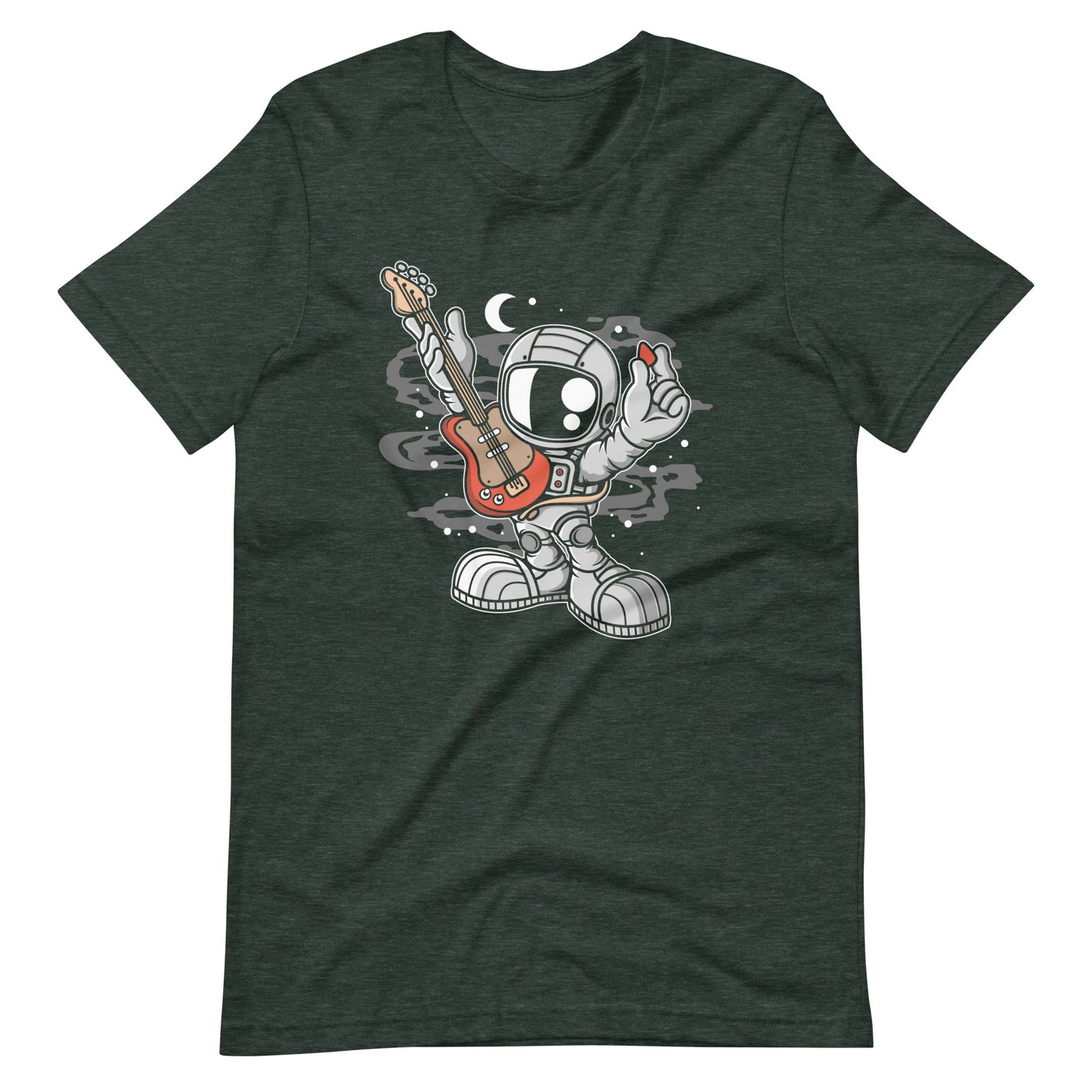 Astronaut Guitar 2 - Men's t-shirt - Heather Forest Front