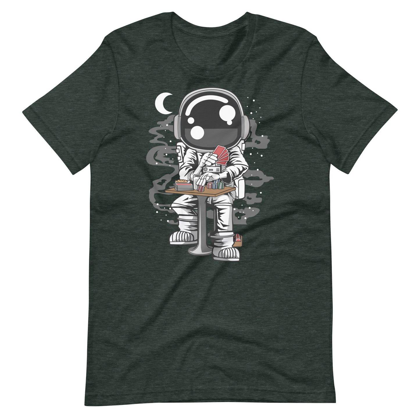 Astronaut Gambler - Men's t-shirt - Heather Forest Front