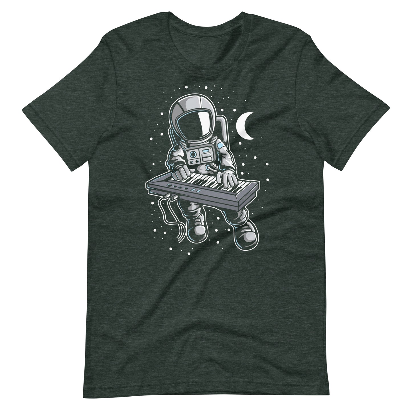 Astronaut Keyboard - Men's t-shirt - Heather Forest Front