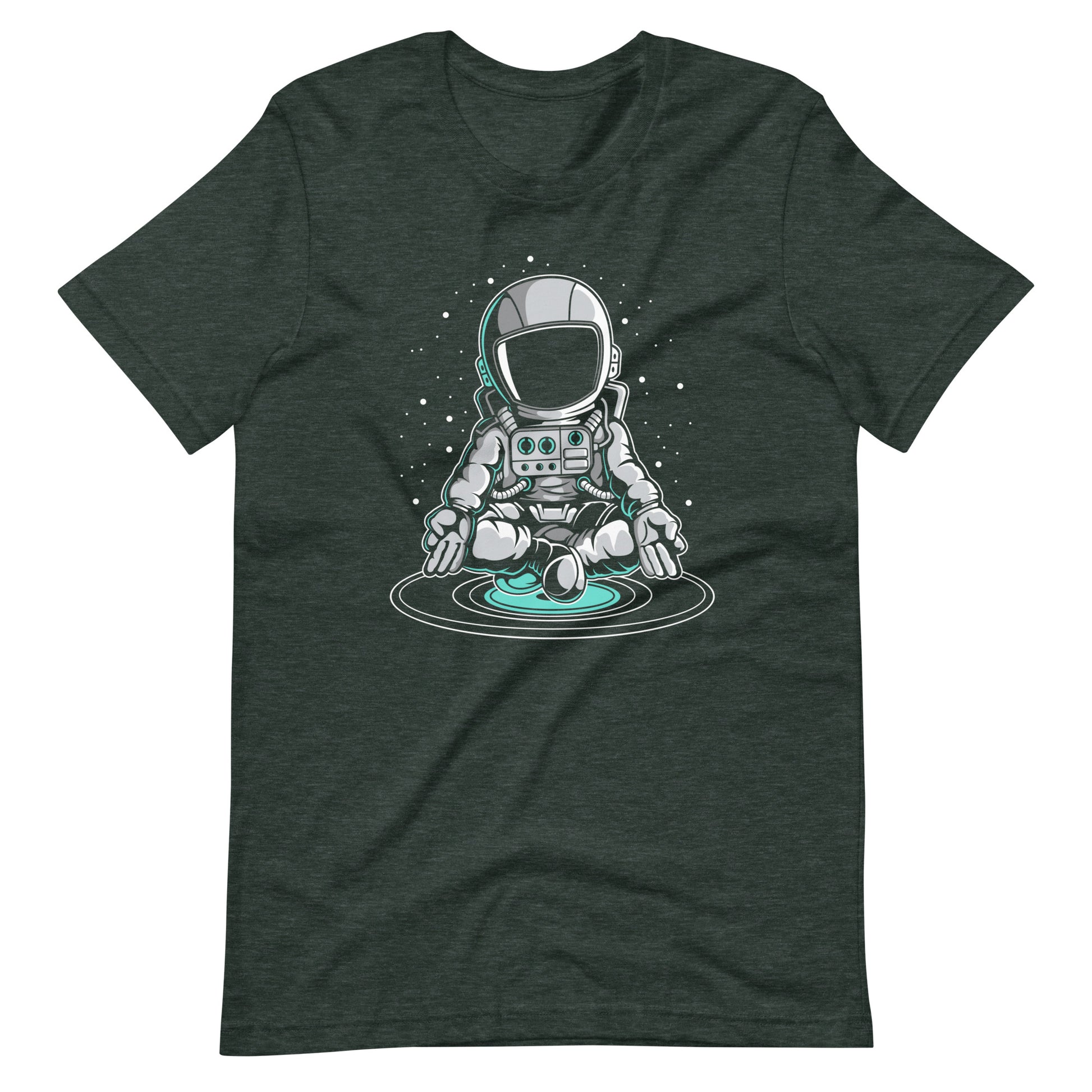 Astronaut Meditation - Men's t-shirt - Heather Forest Front