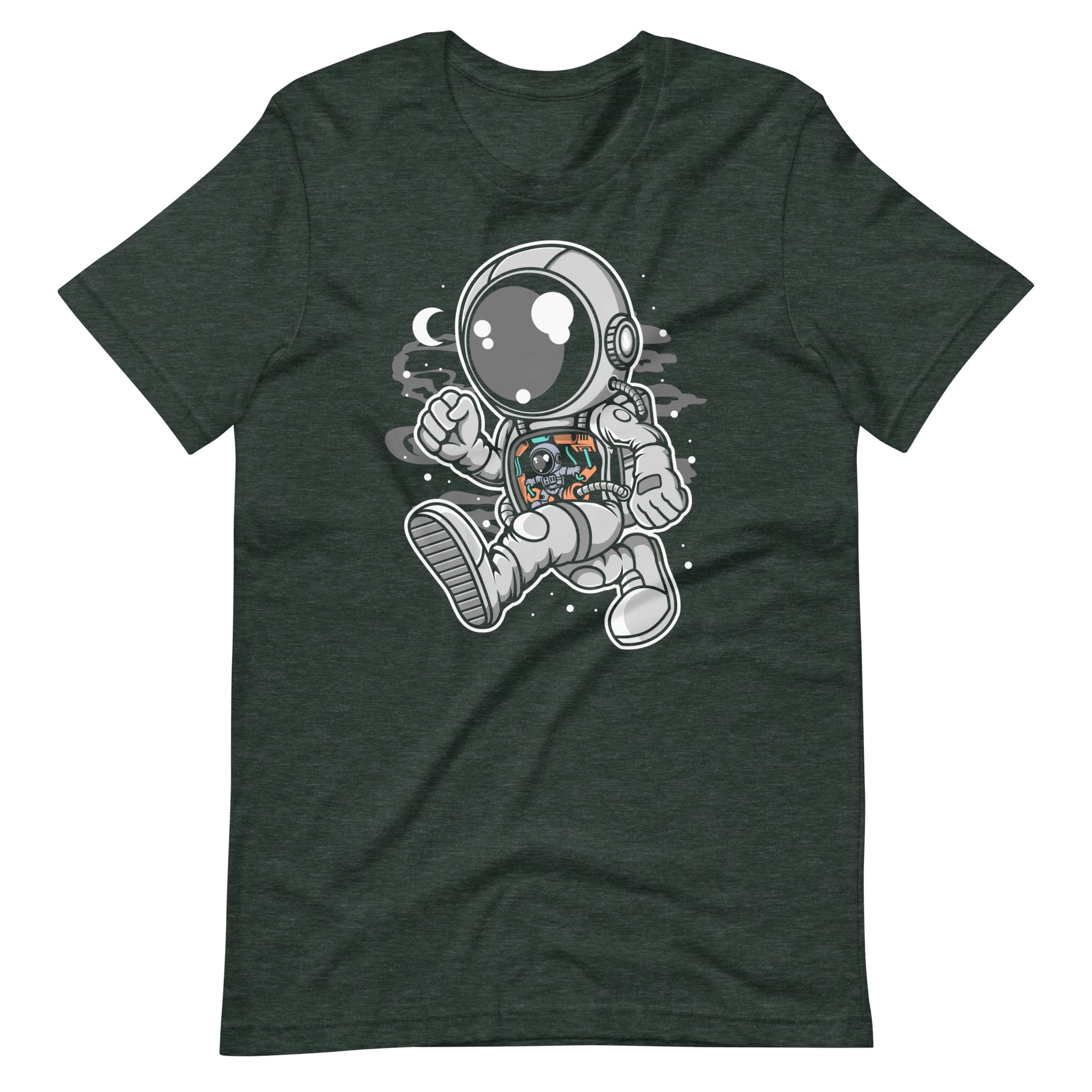 Astronaut Robotic Machine - Men's t-shirt- Heather Forest Front