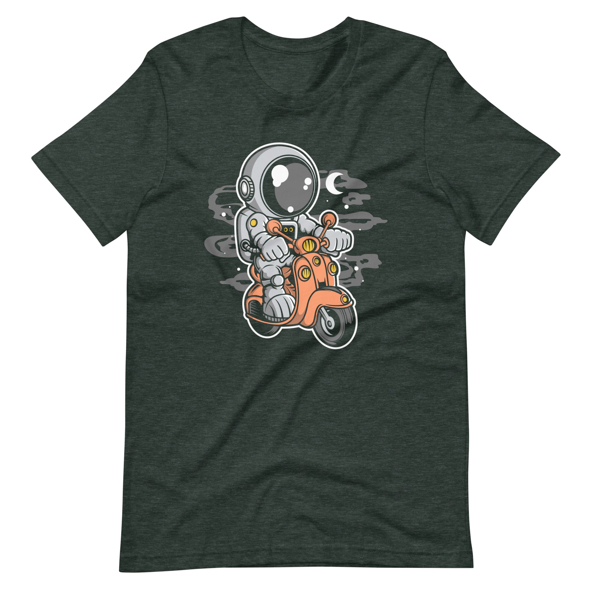 Astronaut Scooter 2 - Men's t-shirt - Heather Forest Front