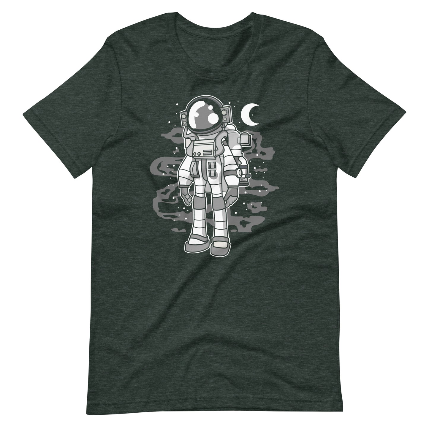 Astronaut Stand - Men's t-shirt - Heather Forest Front