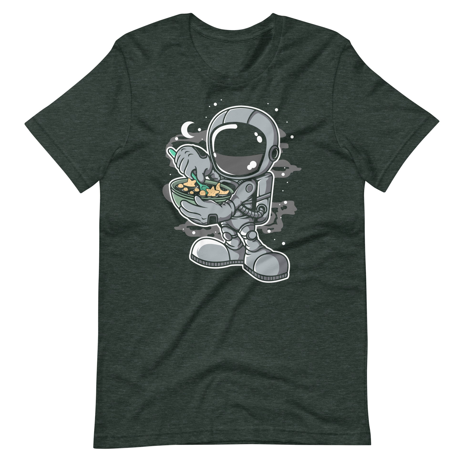 Astronaut Star Flakes - Men's t-shirt - Heather Forest Front