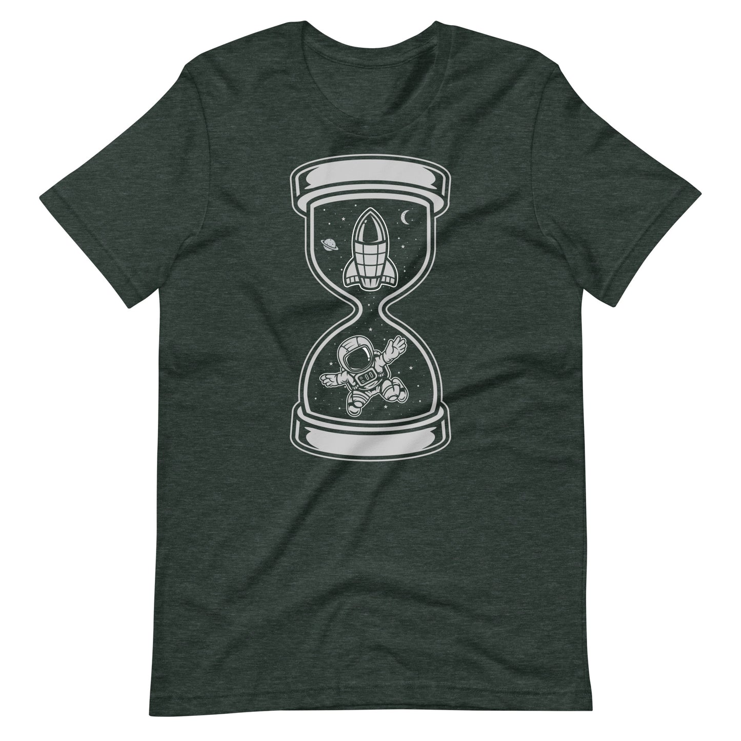 Astronaut Time - Men's t-shirt - Heather Forest Front