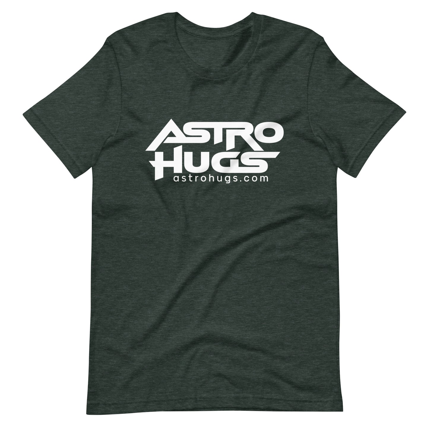 Astro Hugs White Logo - Men's t-shirt - Heather Forest Front White Logo