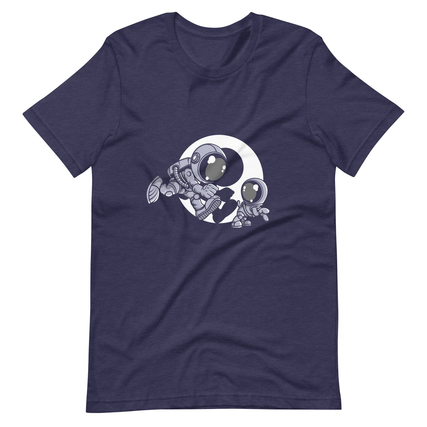 Astronaut and Little Dog - Men's t-shirt - Heather Midnight Navy Front