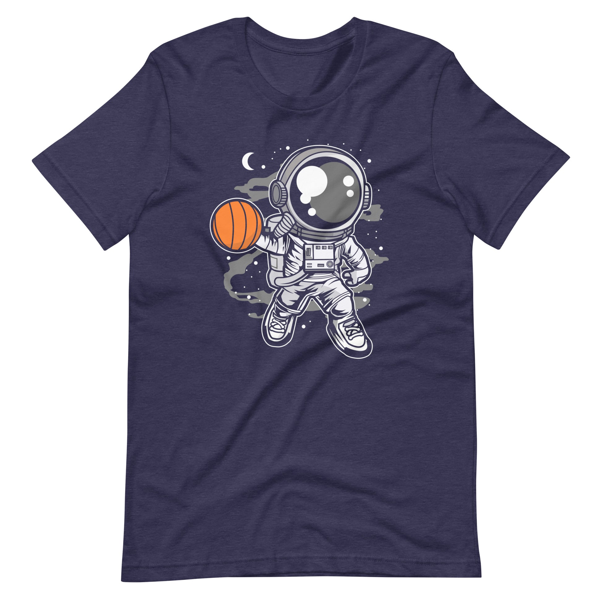 Astronaut Basketball - Men's t-shirt - Heather Midnight Navy Front