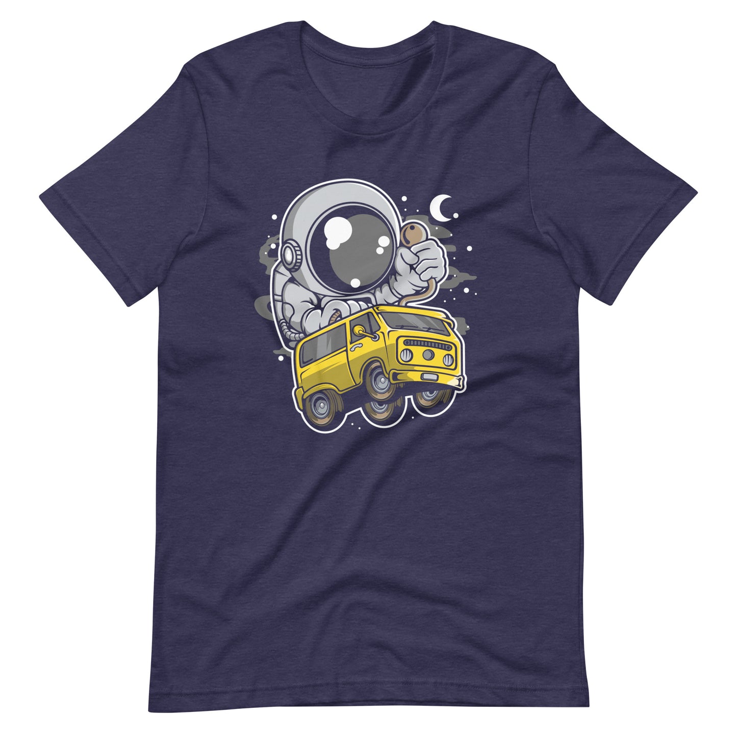 Astronaut Car Racer - Men's t-shirt - Heather Midnight Navy Front