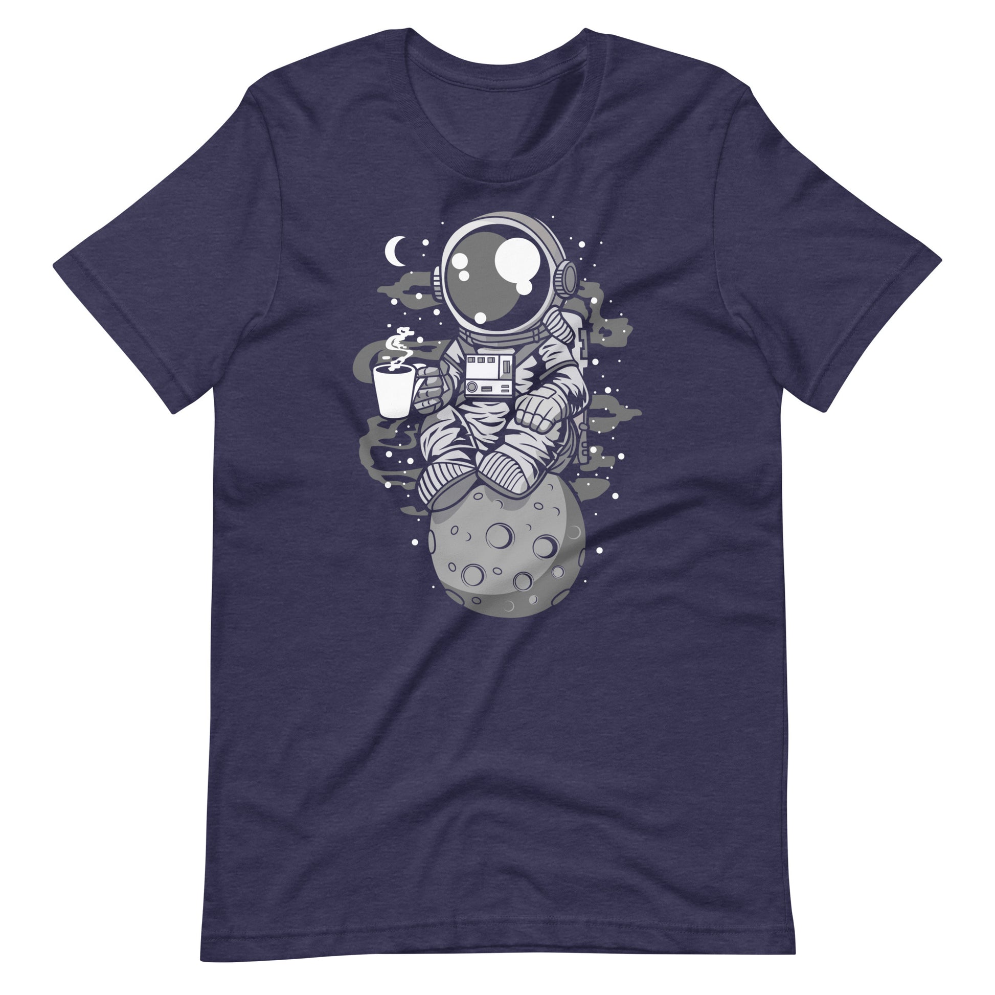 Astronaut Coffee - Men's t-shirt - Heather Midnight Navy Front