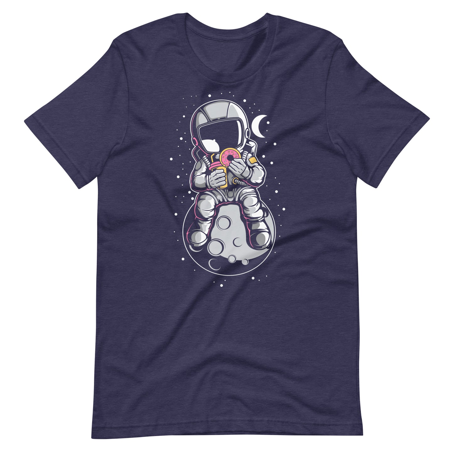 Astronaut Donuts - Men's t-shirt - Heather Midnight Navy Front