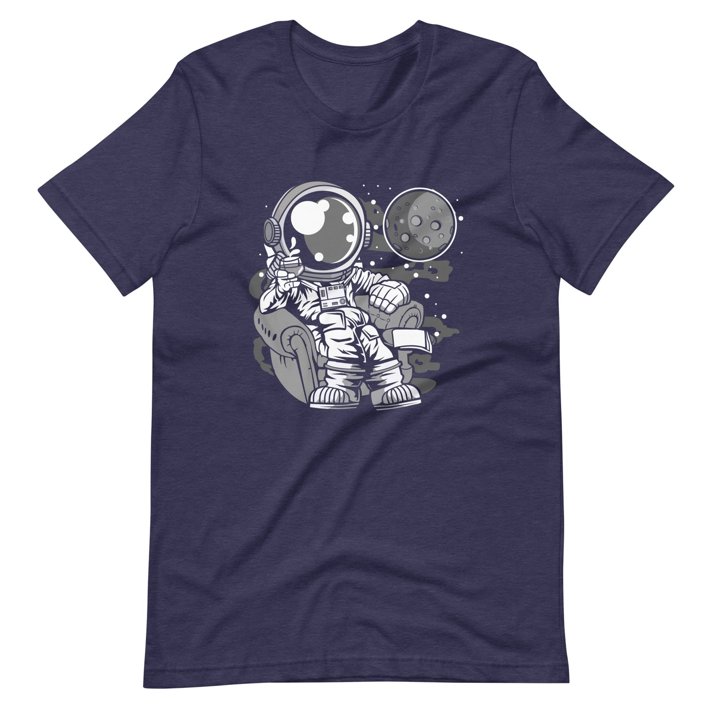 Astronaut Drinking and Relax - Men's t-shirt - Heather Midnight Navy Front