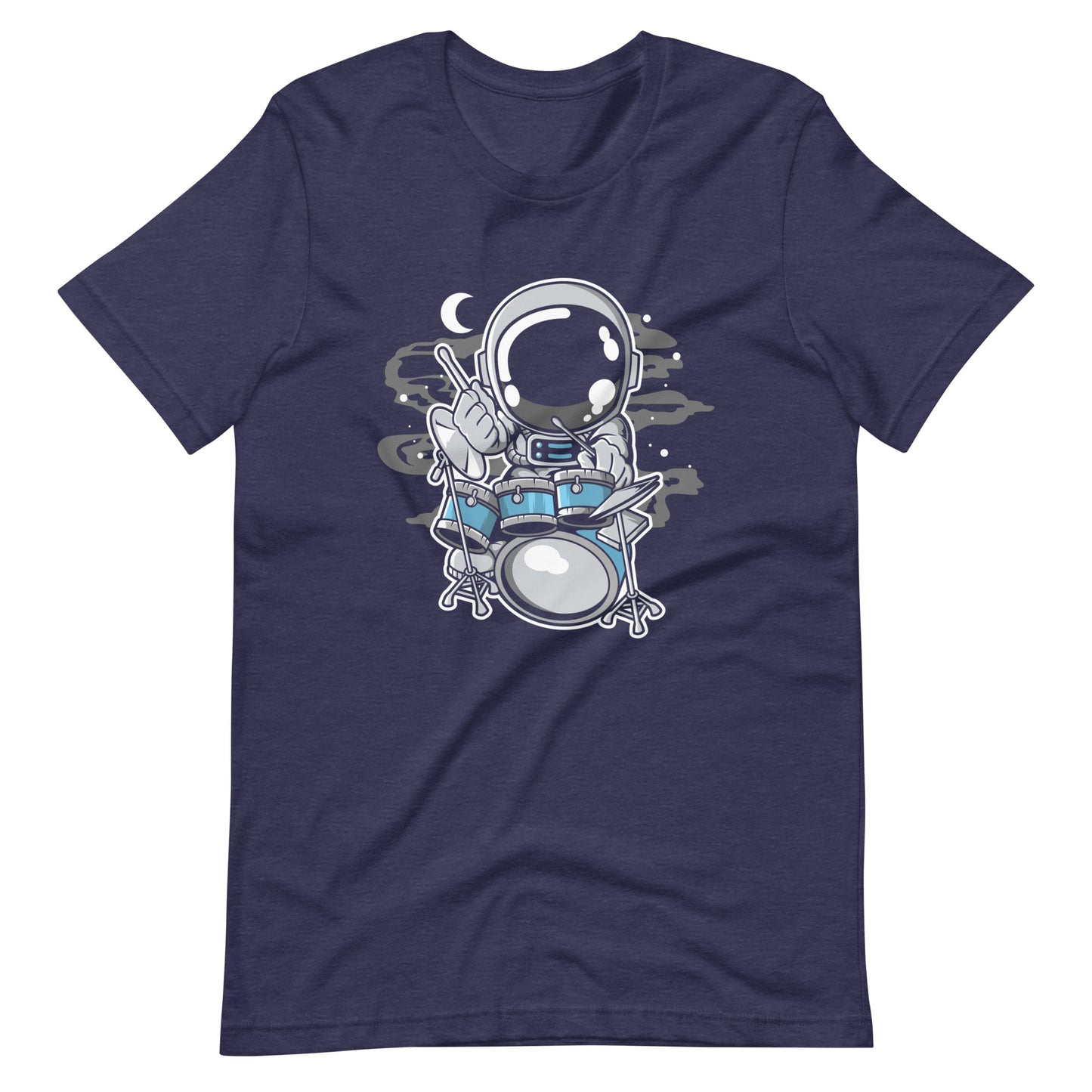 Astronaut Drummer - Men's t-shirt - Heather Midnight Navy Front