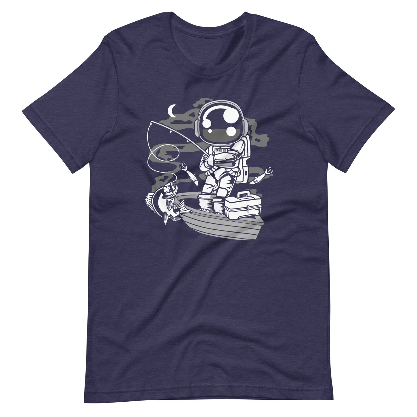 Astronaut Fisherman - Men's t-shirt - Heather Midnight Navy Front