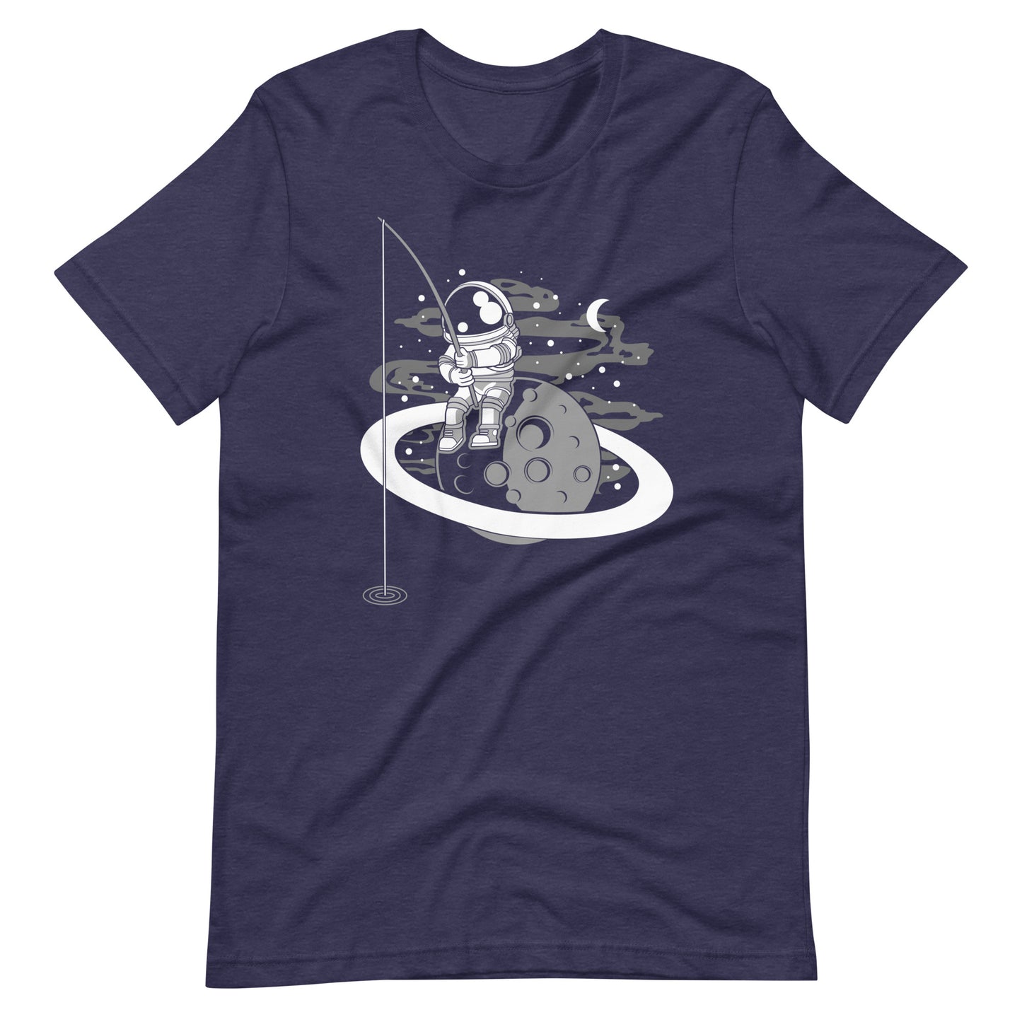 Astronaut Fishing - Men's t-shirt - Heather Midnight Navy Front