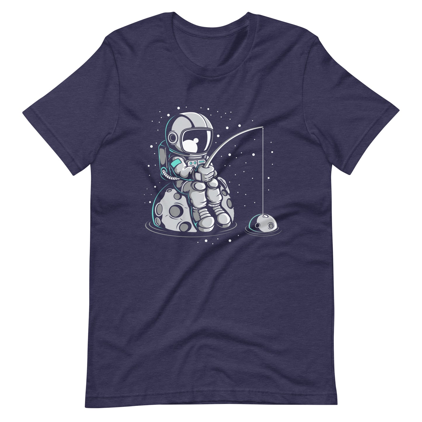 Astronaut Fishing 2 - Men's t-shirt - Heather Midnight Navy Front