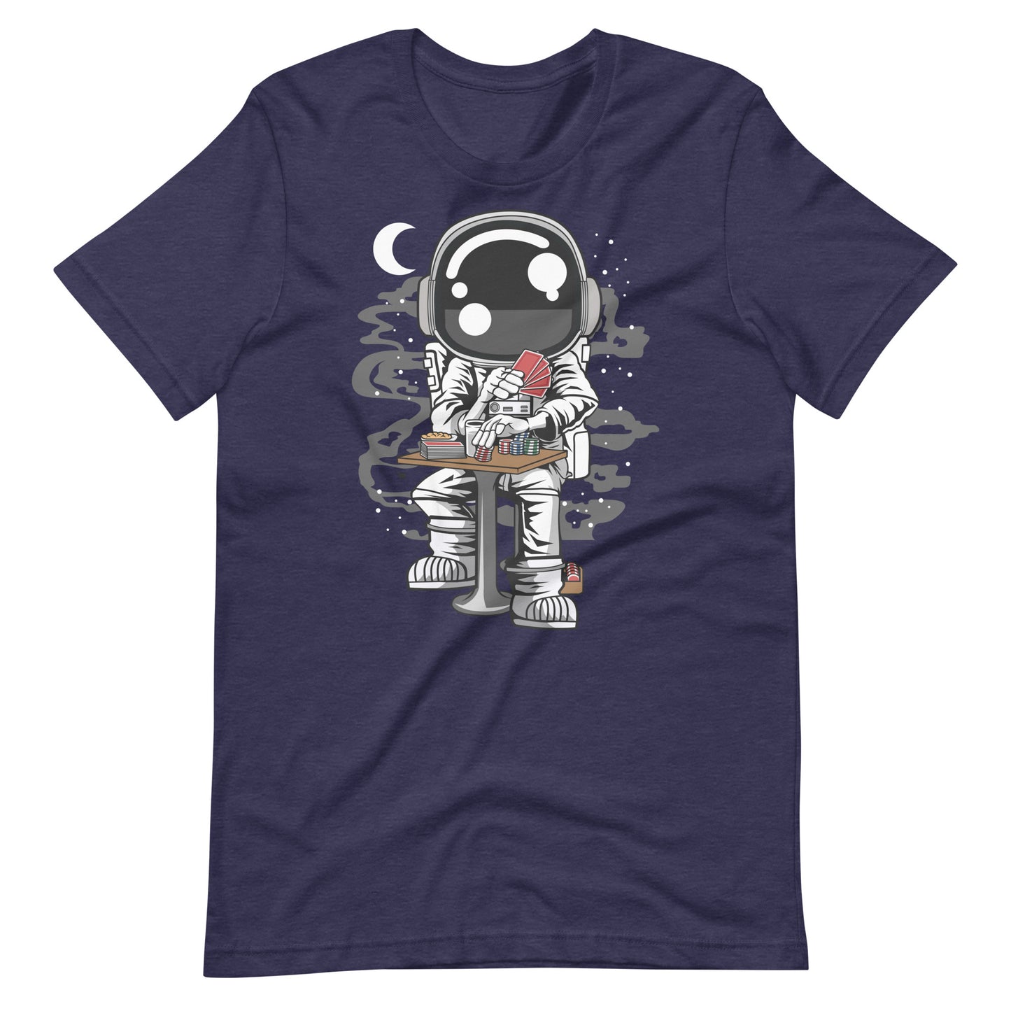 Astronaut Gambler - Men's t-shirt - Heather Midnight Navy Front