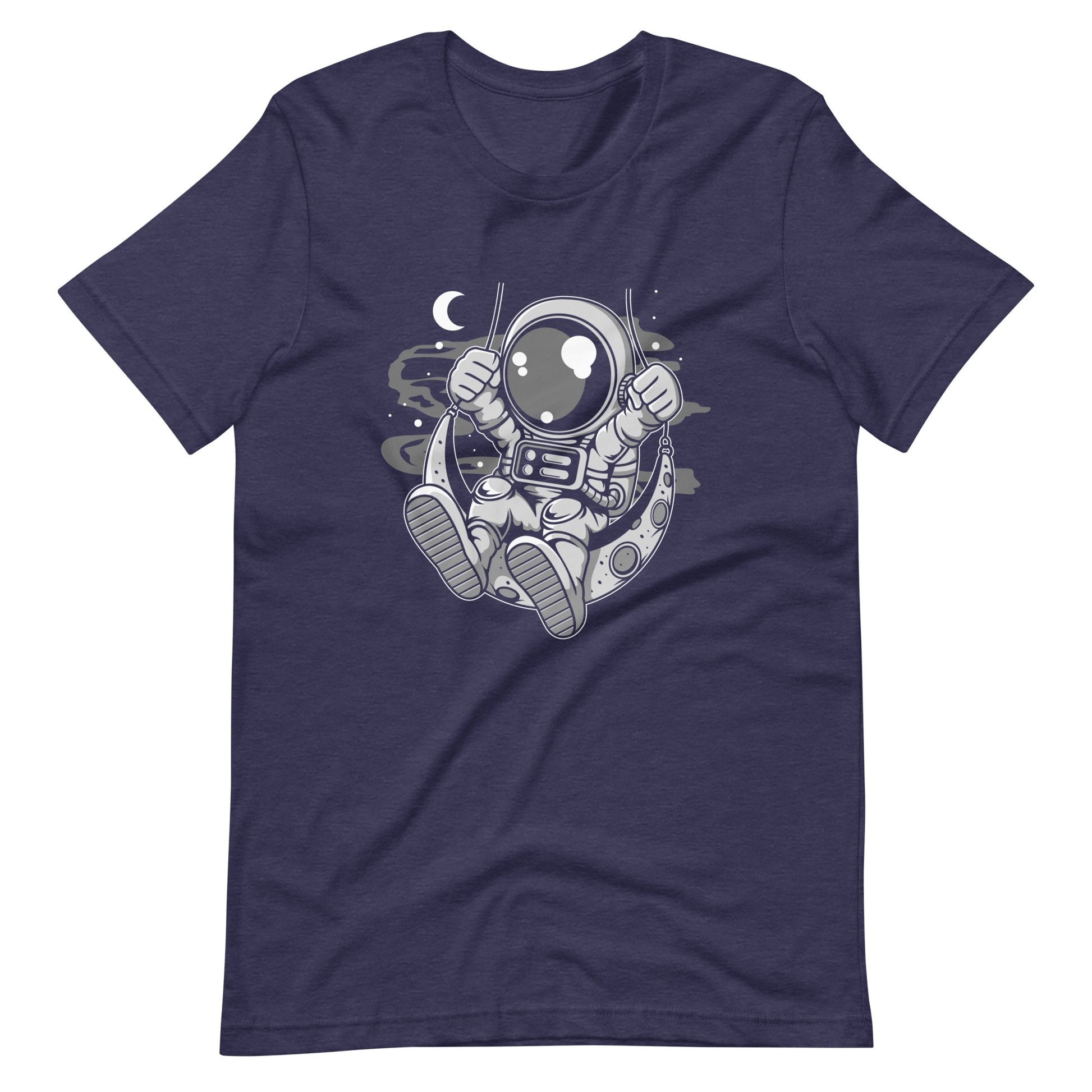 Astronaut Moon Swinger - Men's t-shirt - Heather Midnight Navy Front