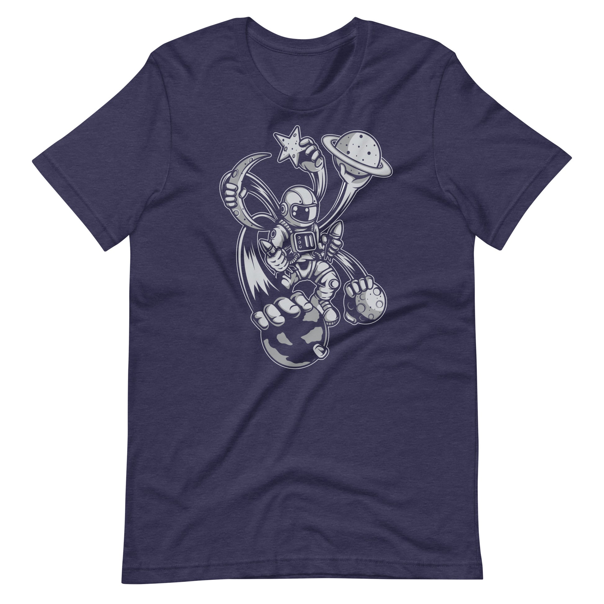 Astronaut Multiple Hands - Men's t-shirt - Heather Midnight Navy Front