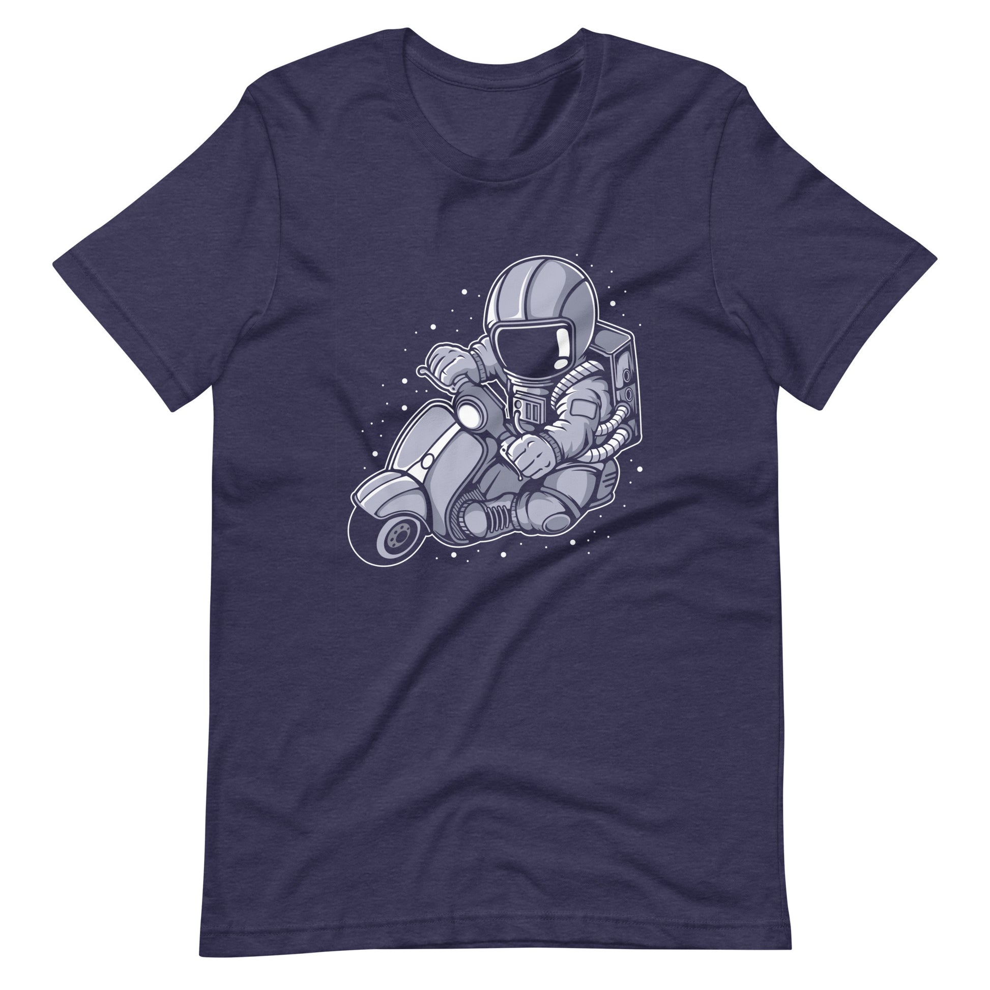 Astronaut Scooter - Men's t-shirt - Heather Midnight Navy Front