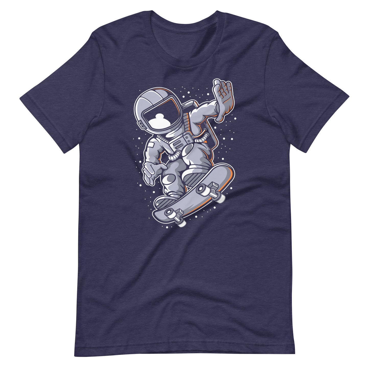 Astronaut Skateboard - Men's t-shirt - Heather Midnight Navy Front