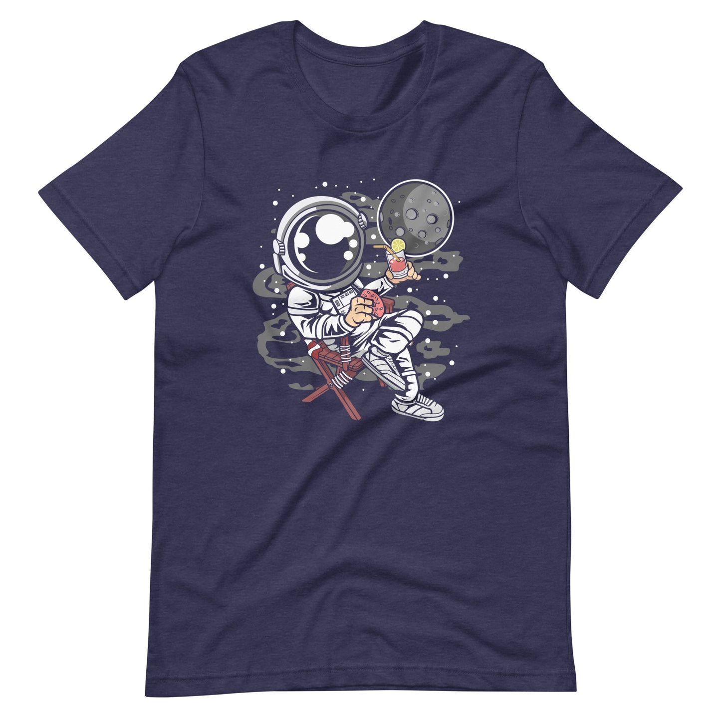 Astronaut Vacation - Men's t-shirt - Heather Midnight Navy Front