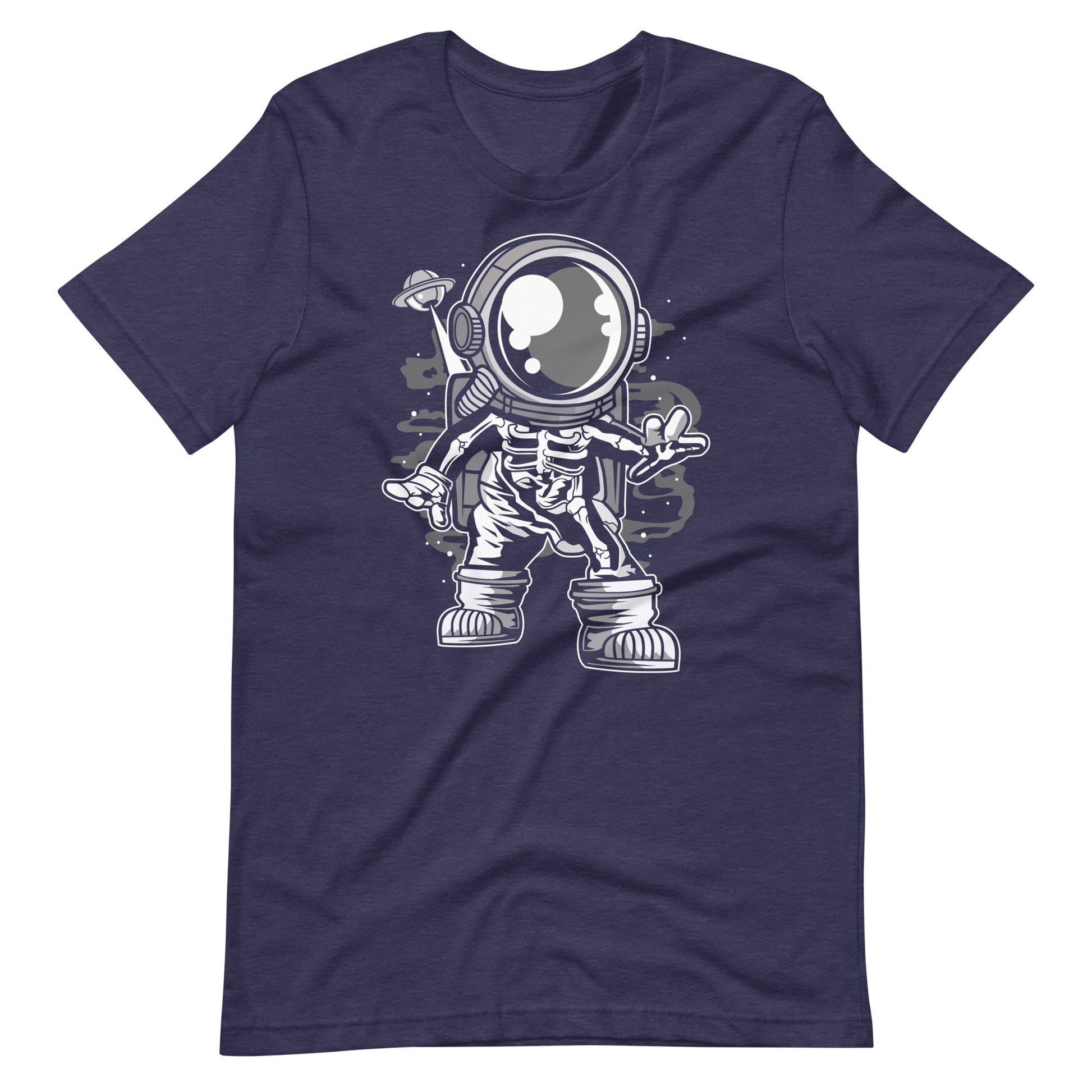 Astronaut Space Skeleton - Men's t-shirt - Heather Midnight Navy Front