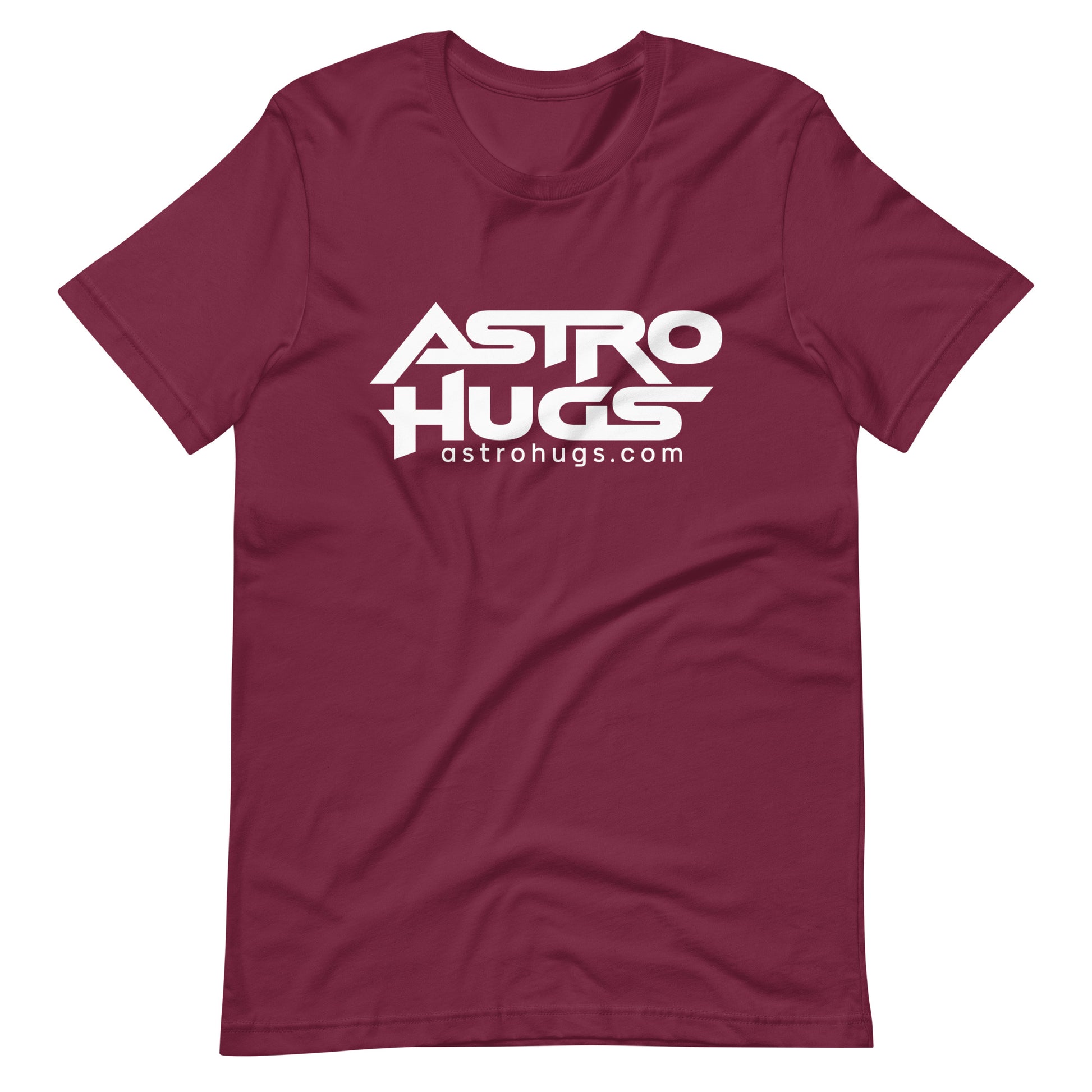 Astro Hugs White Logo - Men's t-shirt - Maroon Front White Logo