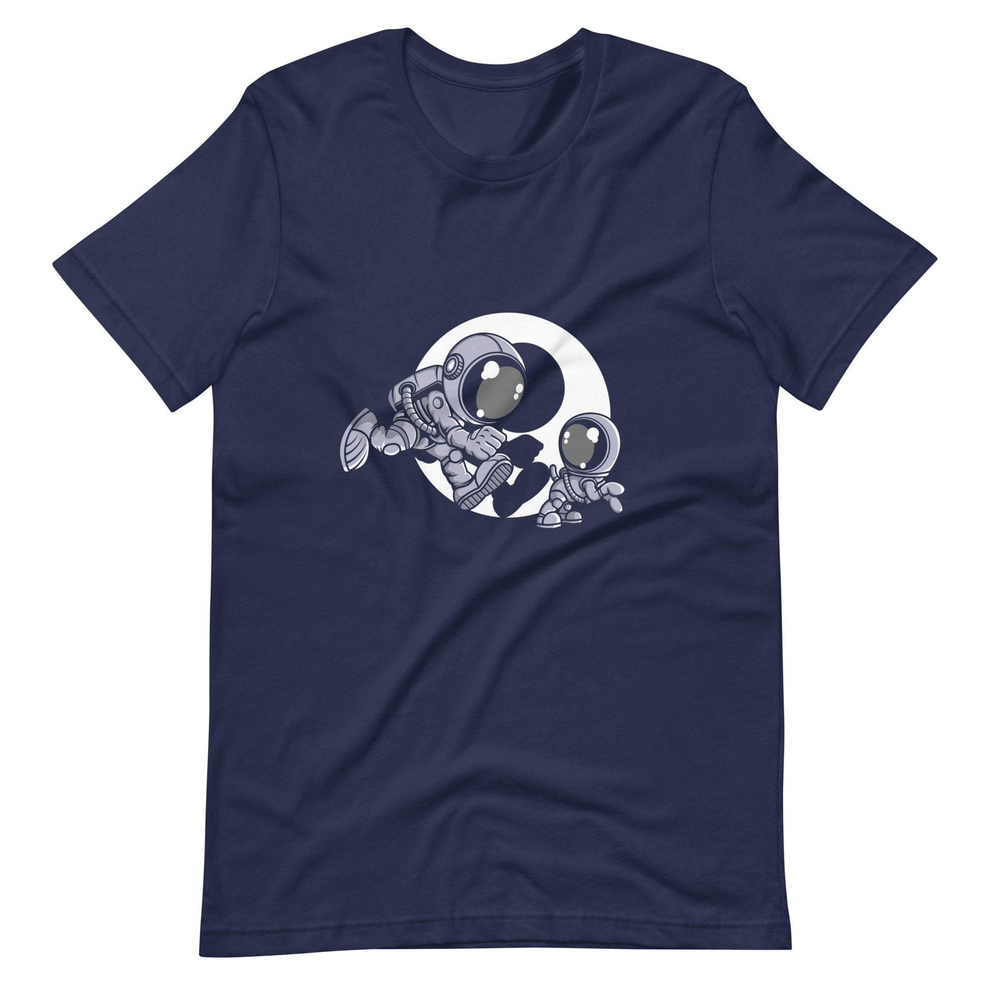 Astronaut and Little Dog - Men's t-shirt - Navy Front