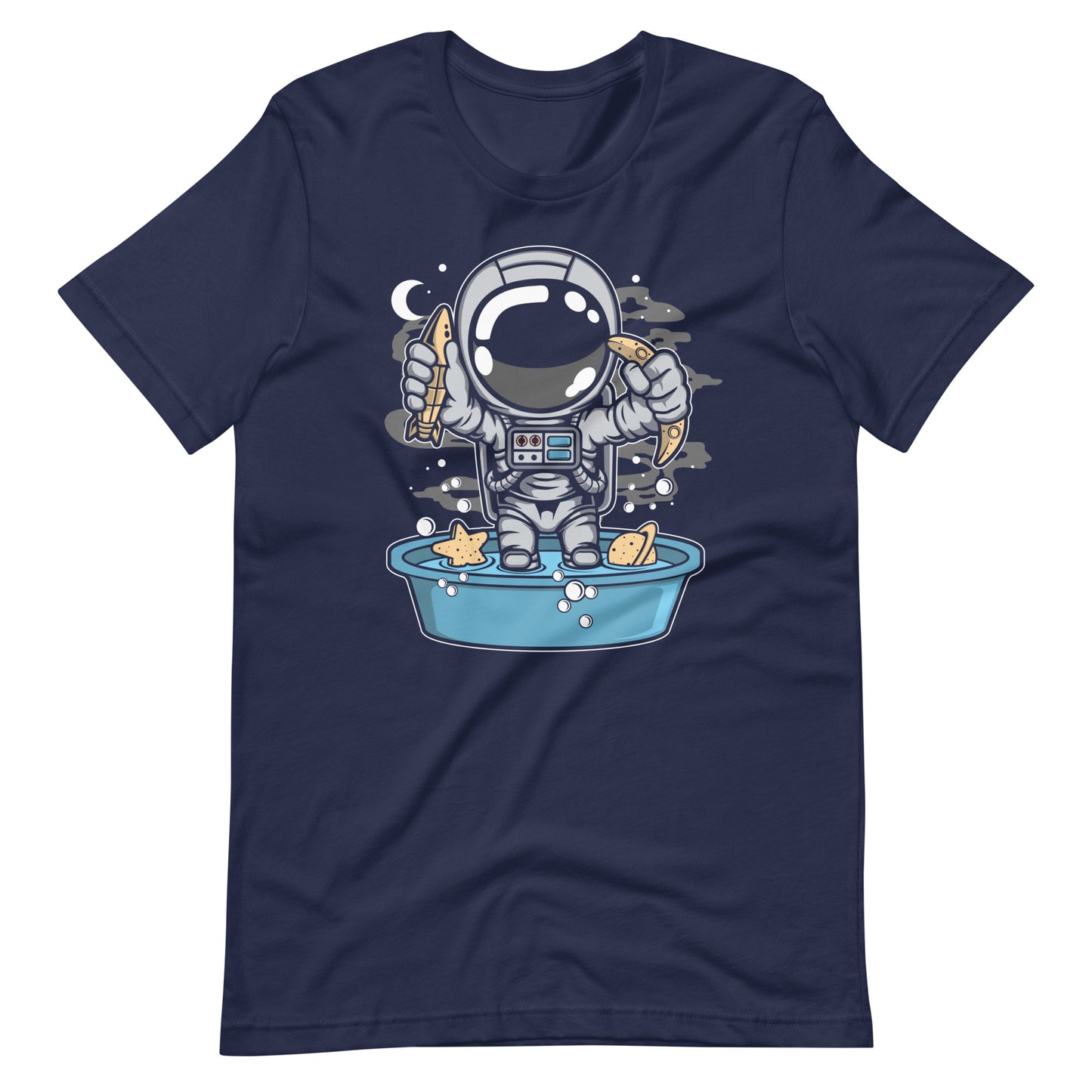 Astronaut Bathtub - Men's t-shirt - Navy Front