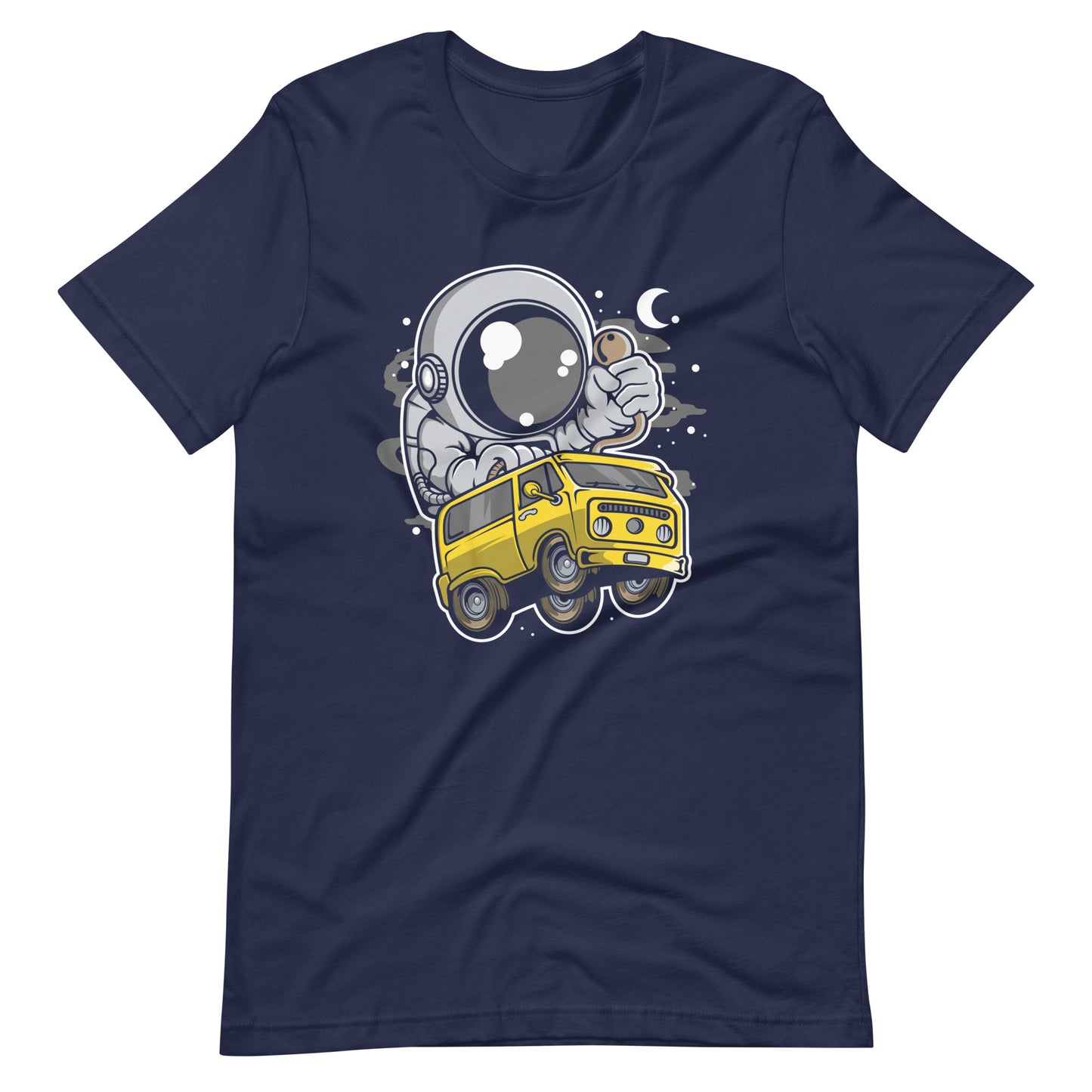 Astronaut Car Racer - Men's t-shirt - Navy Front