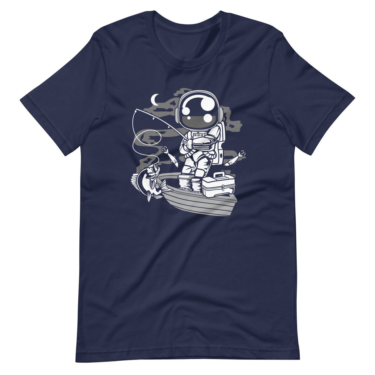 Astronaut Fisherman - Men's t-shirt - Navy Front