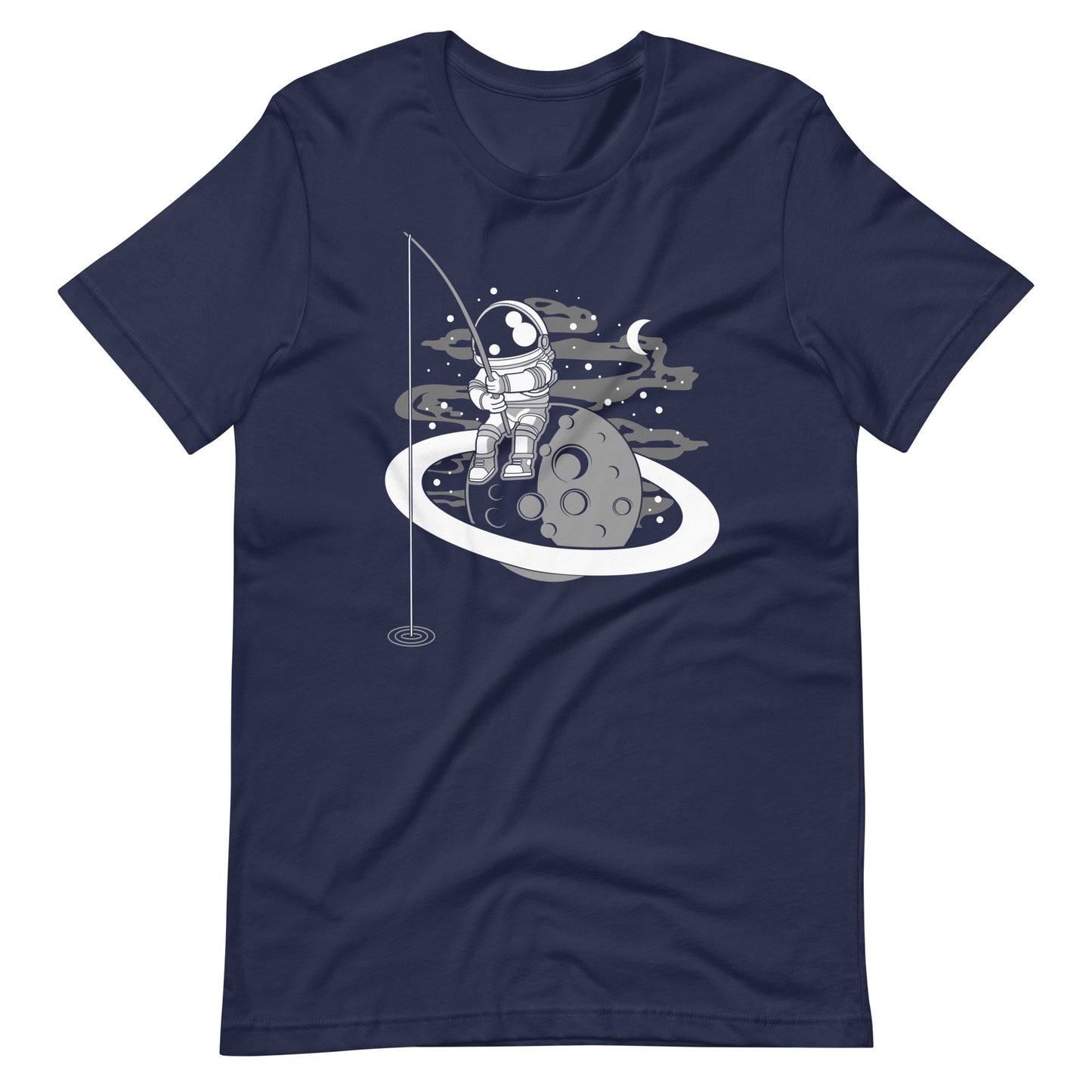 Astronaut Fishing - Men's t-shirt - Navy Front