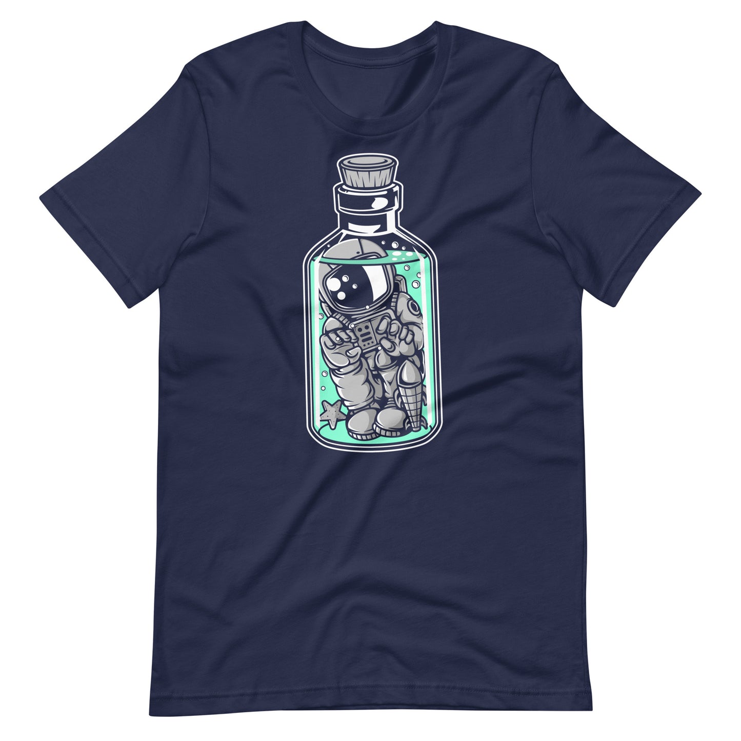 Astronaut in the Bottle - Men's t-shirt - Navy Front