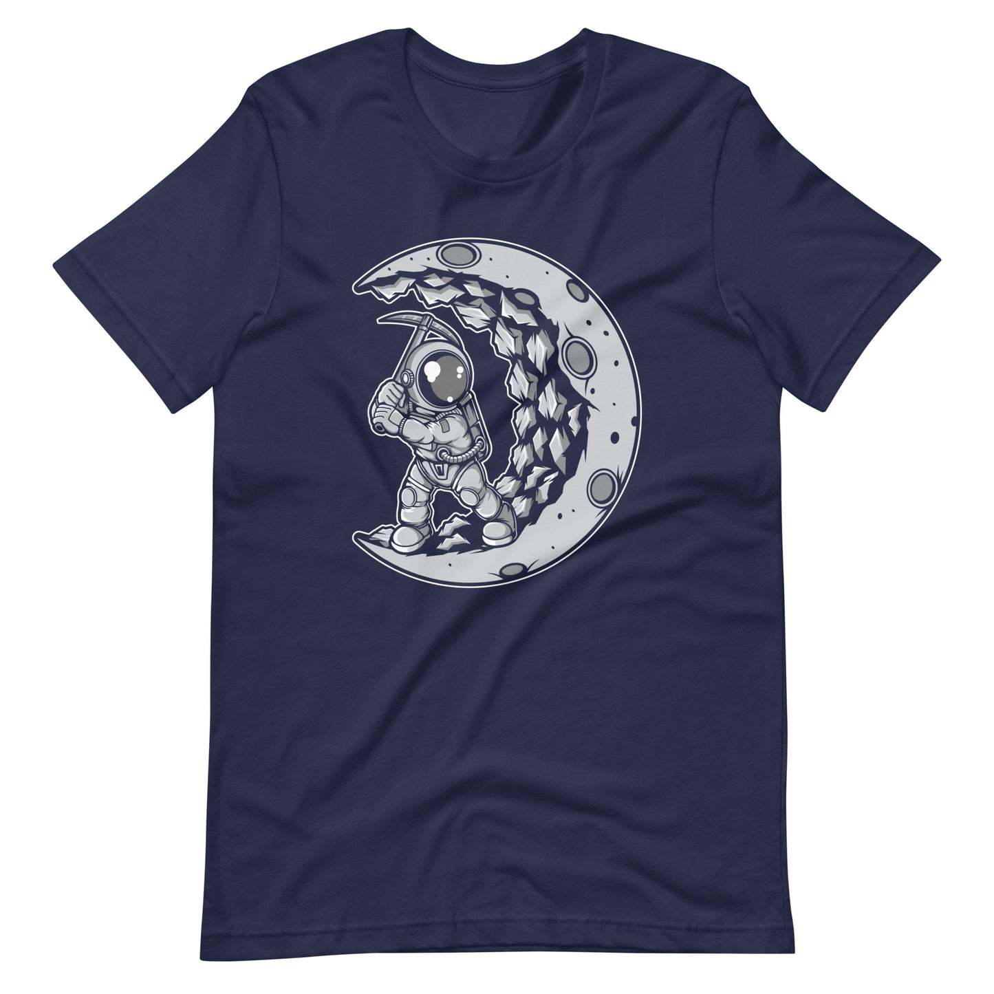 Astronaut Moon Digger - Men's t-shirt - Navy Front