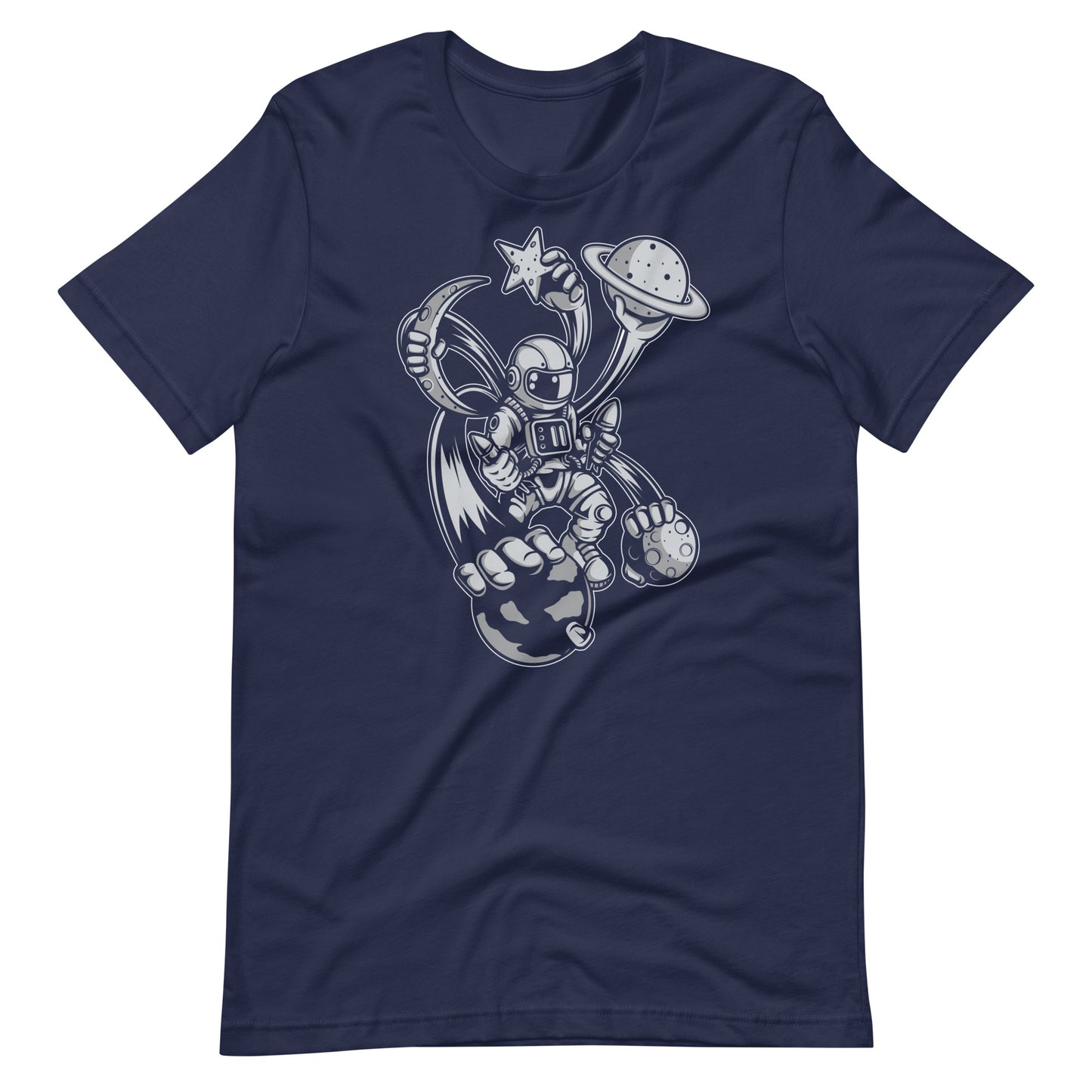 Astronaut Multiple Hands - Men's t-shirt - Navy Front