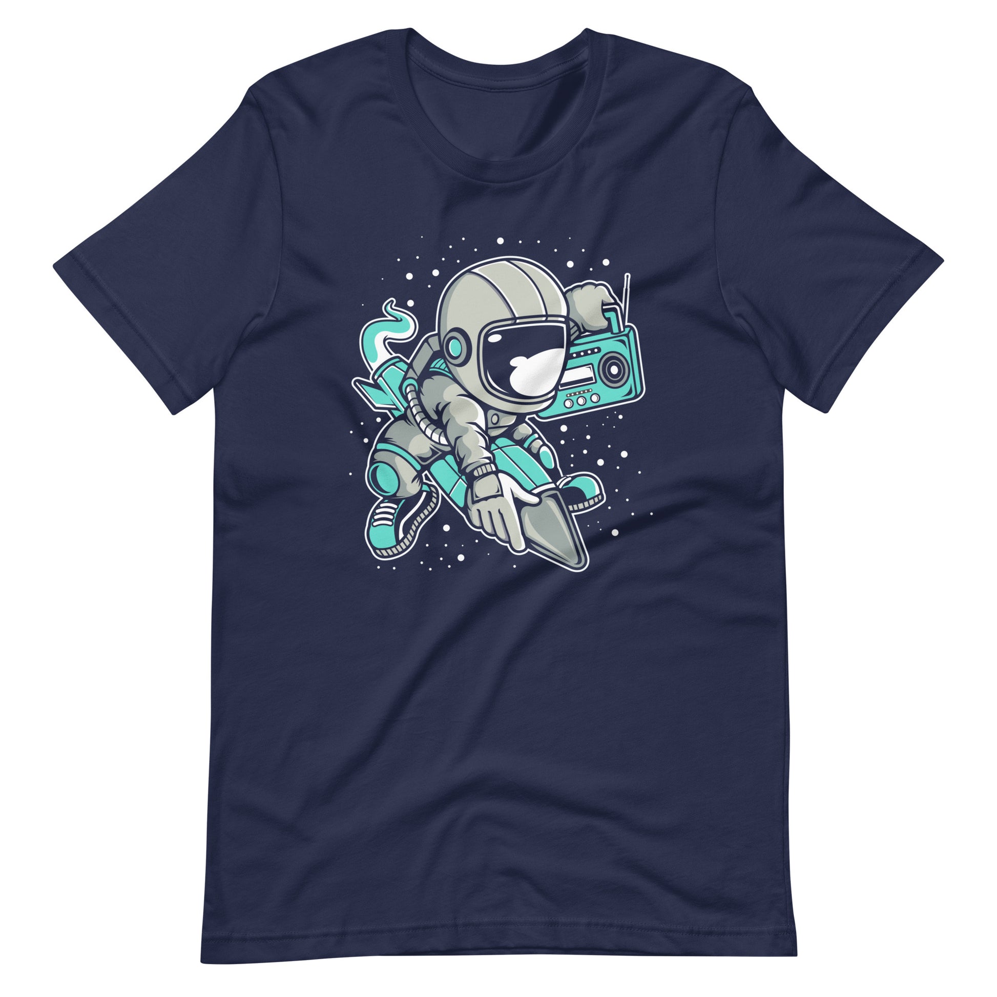 Astronaut Rocket - Men's t-shirt - Navy Front
